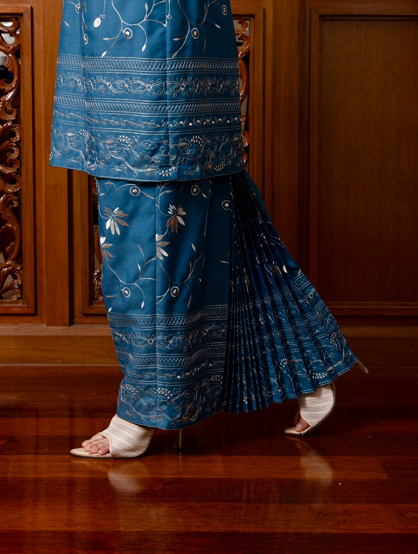 Cindia Kurung Modern - Federal Blue