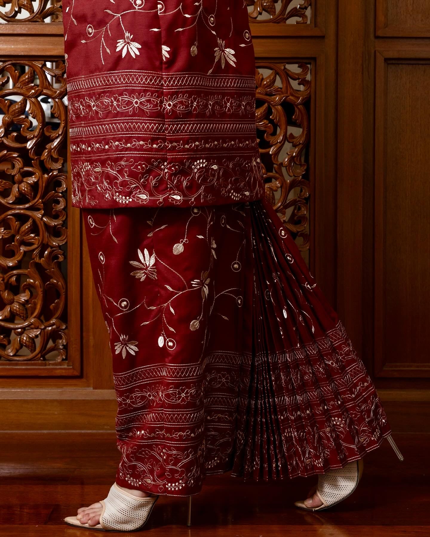 Cindia Kurung Modern - Brick Red