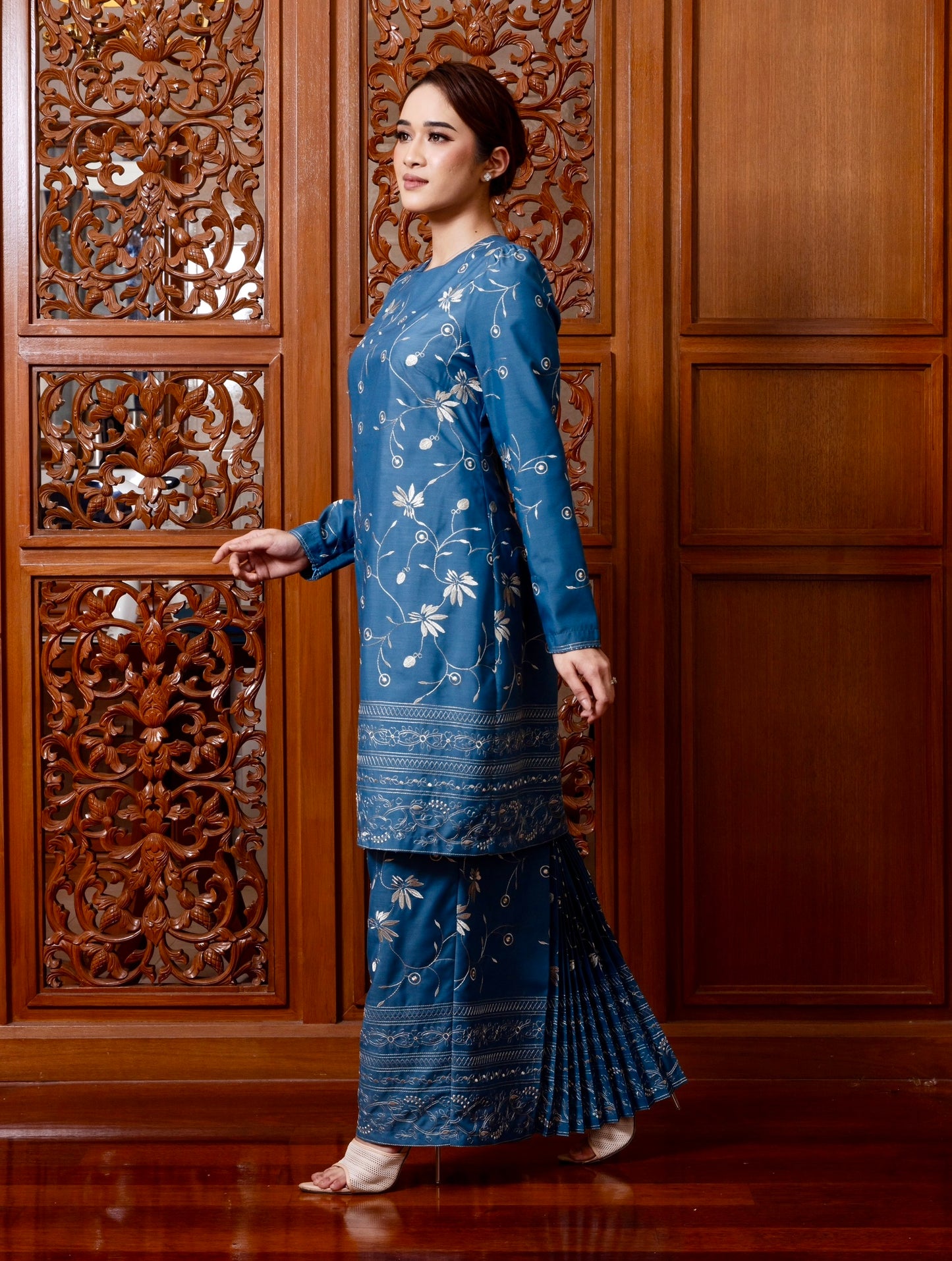 Cindia Kurung Modern - Federal Blue