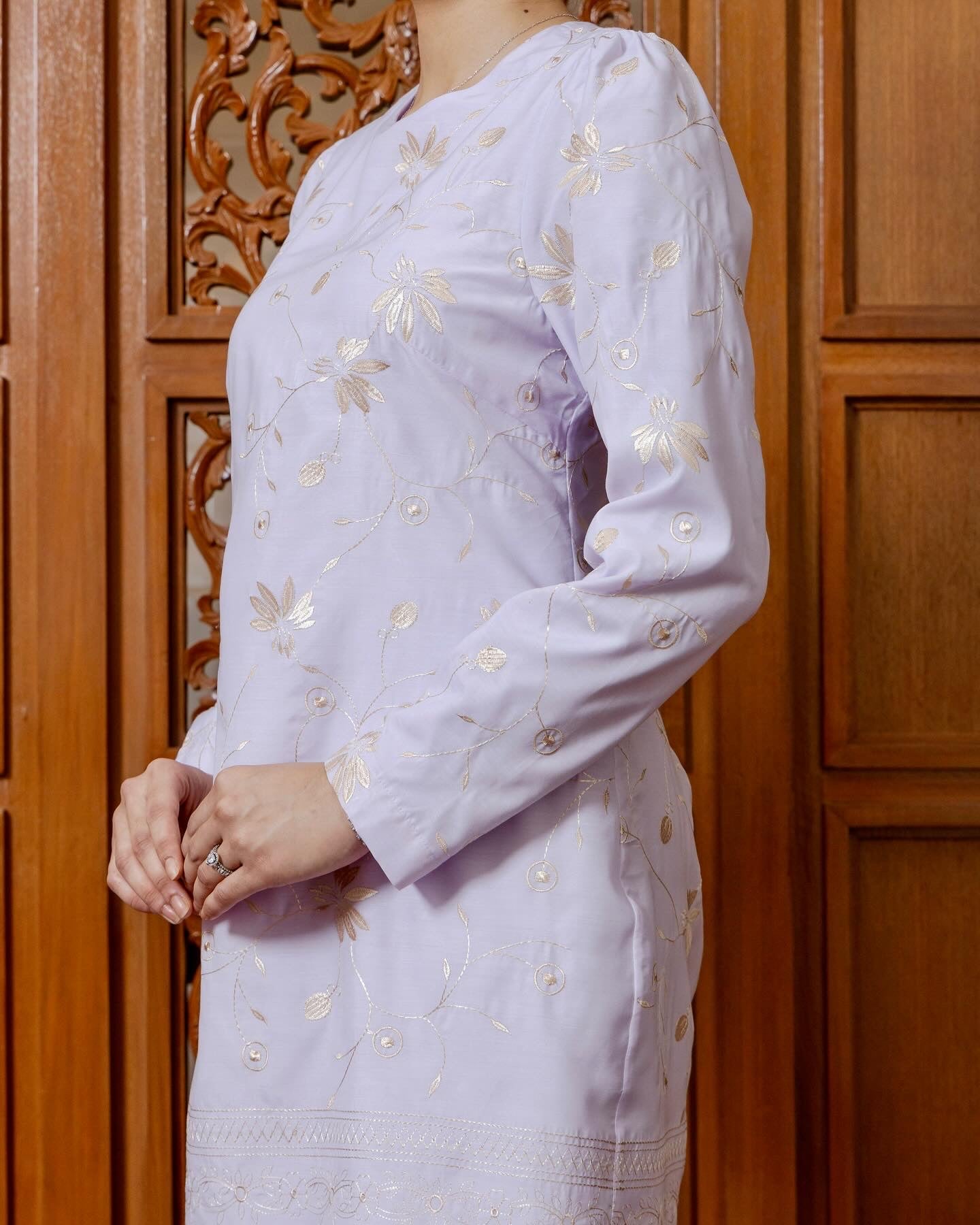 Cindia Kurung Modern - Soft Purple