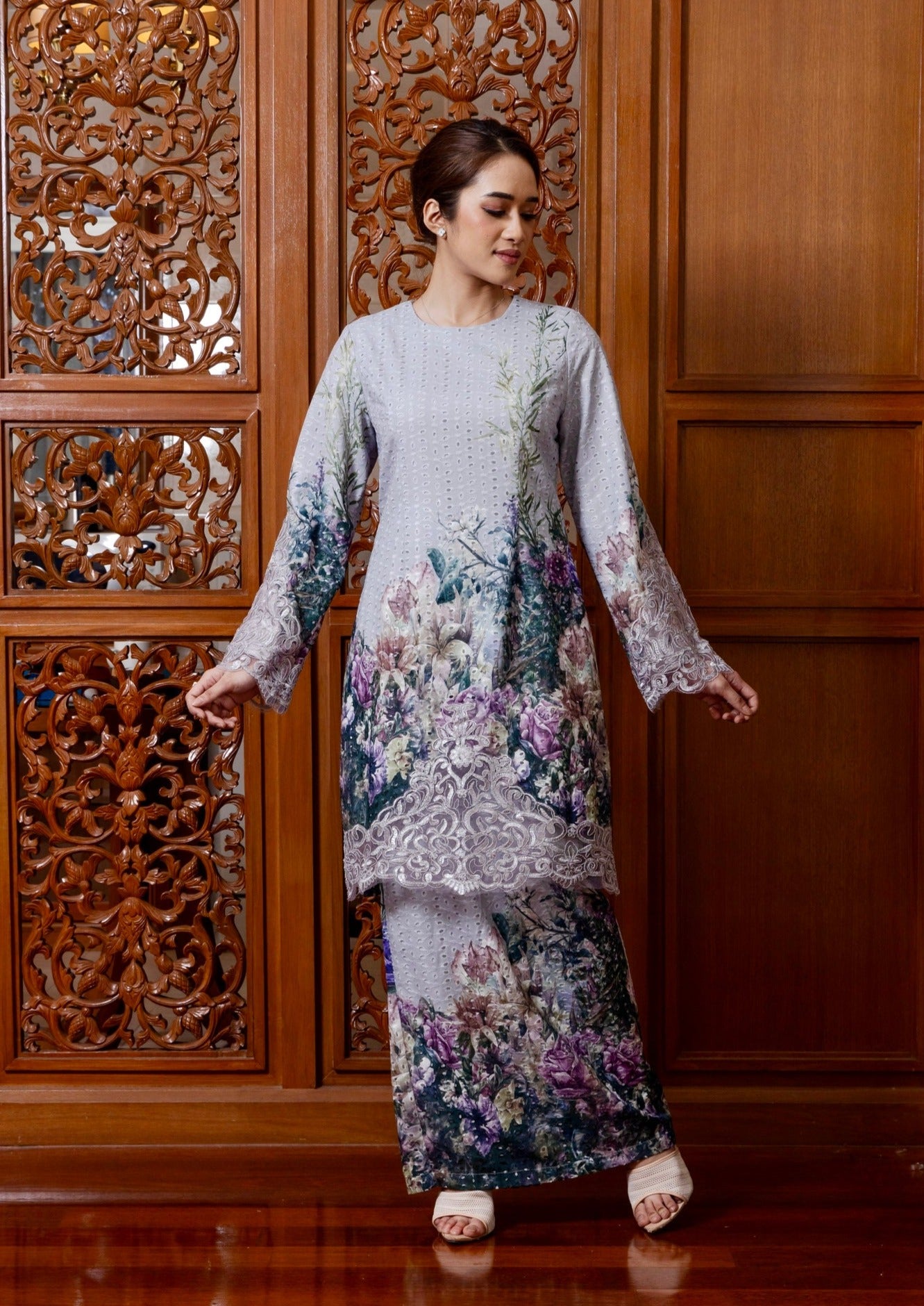 {LIMITED EDITION} Indigo Kurung Modern - Grey
