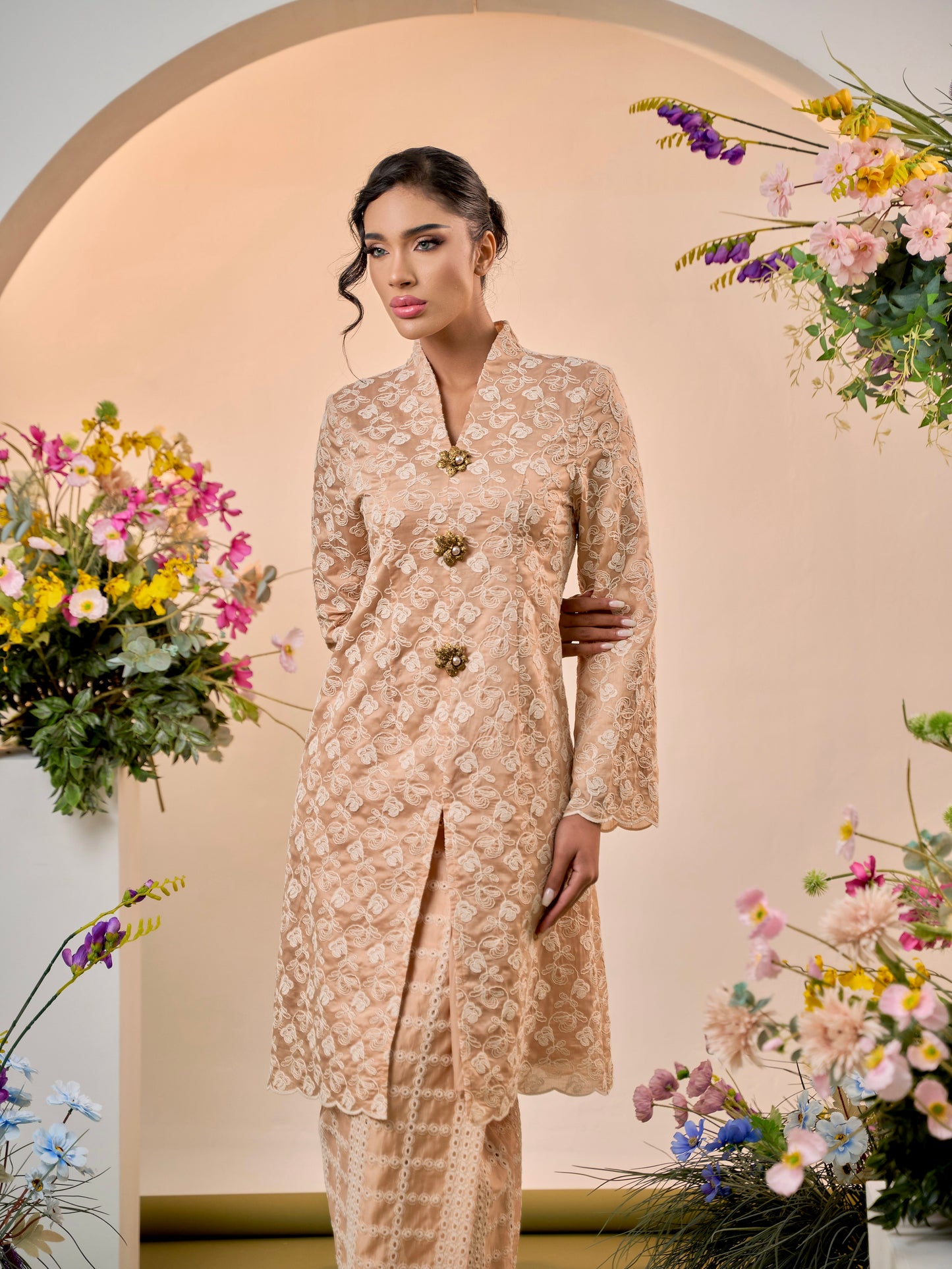 Madisa Kebaya Modern - Champagne Nude
