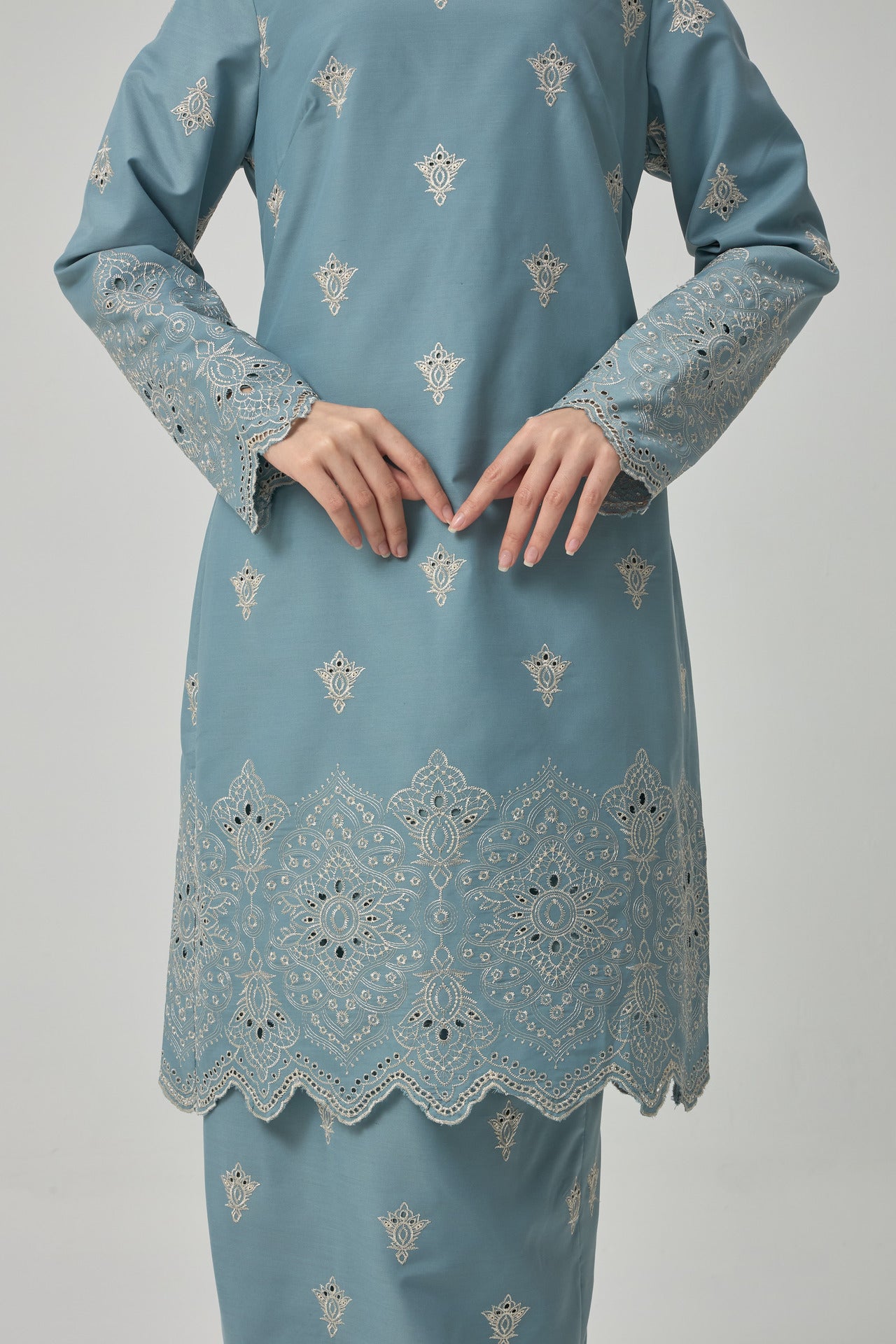 Idriani Kurung Modern - Ash Blue