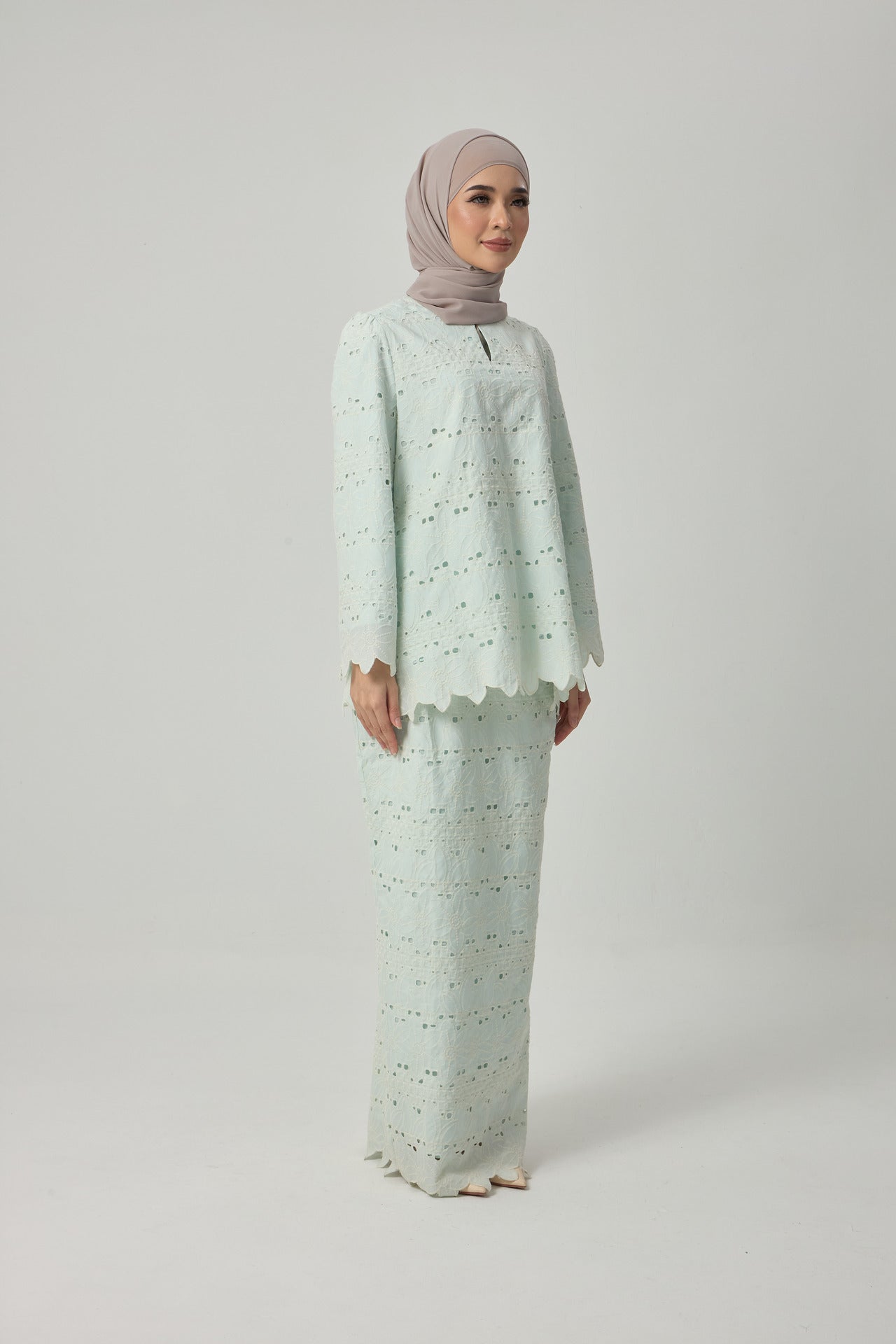 Jarrel Kurung Kedah - Mint Green