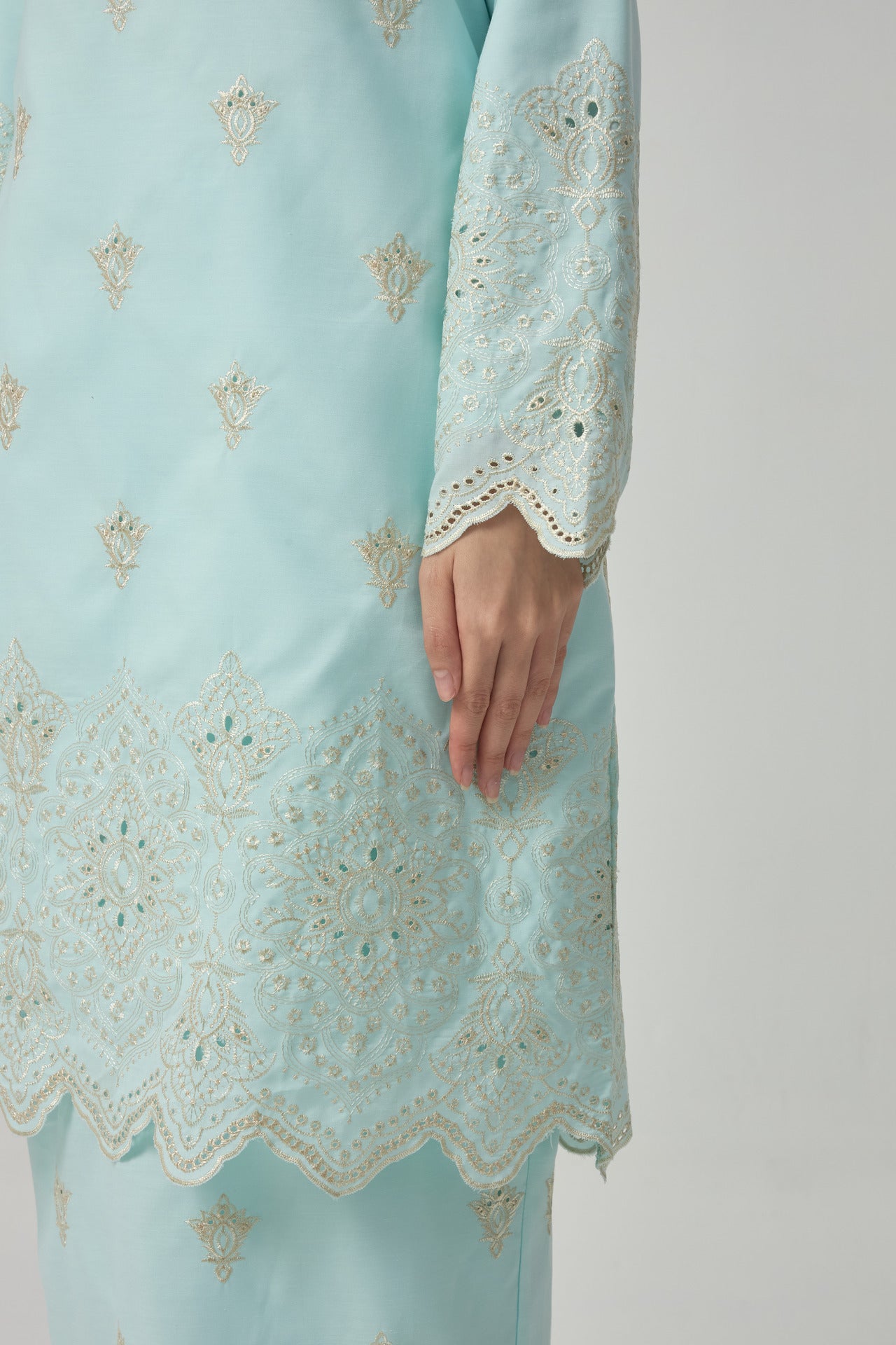 Idriani Kurung Modern - Mint Blue