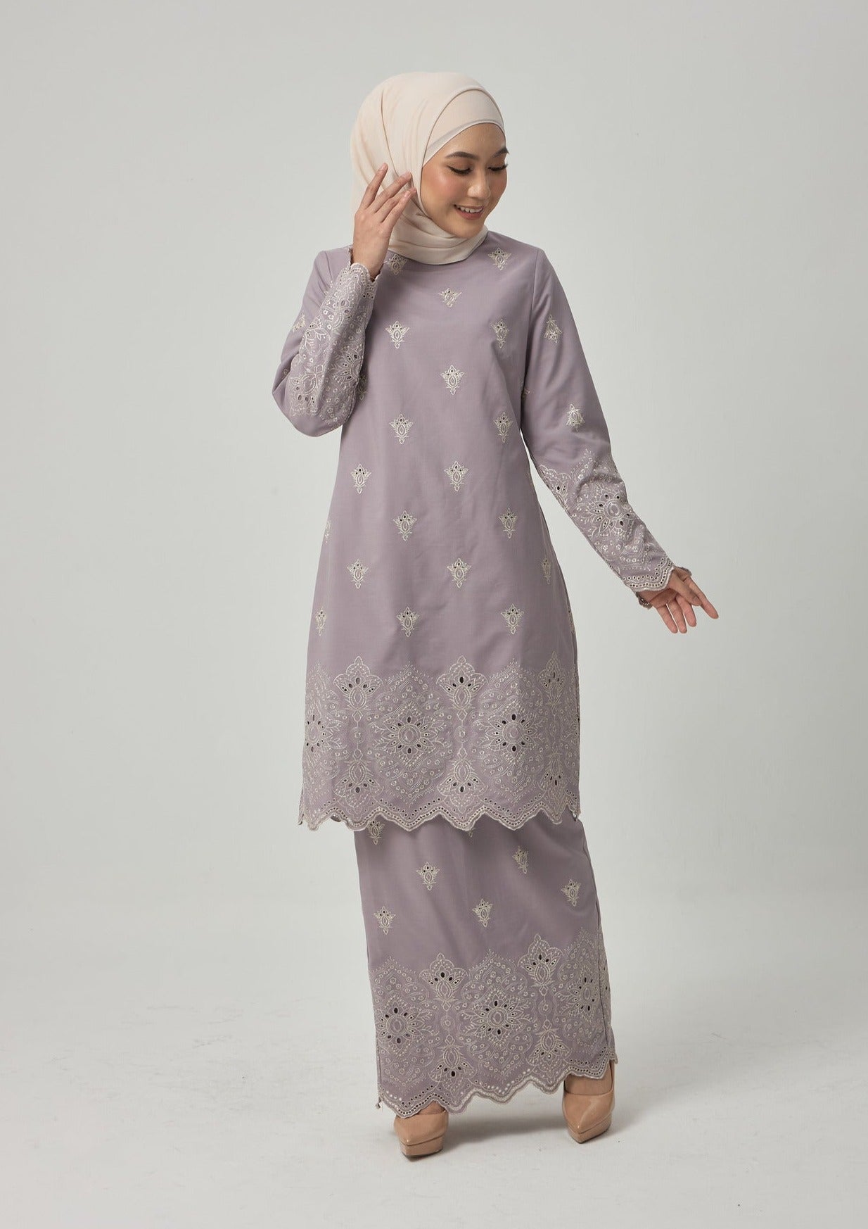 Idriani Kurung Modern - Ash Purple