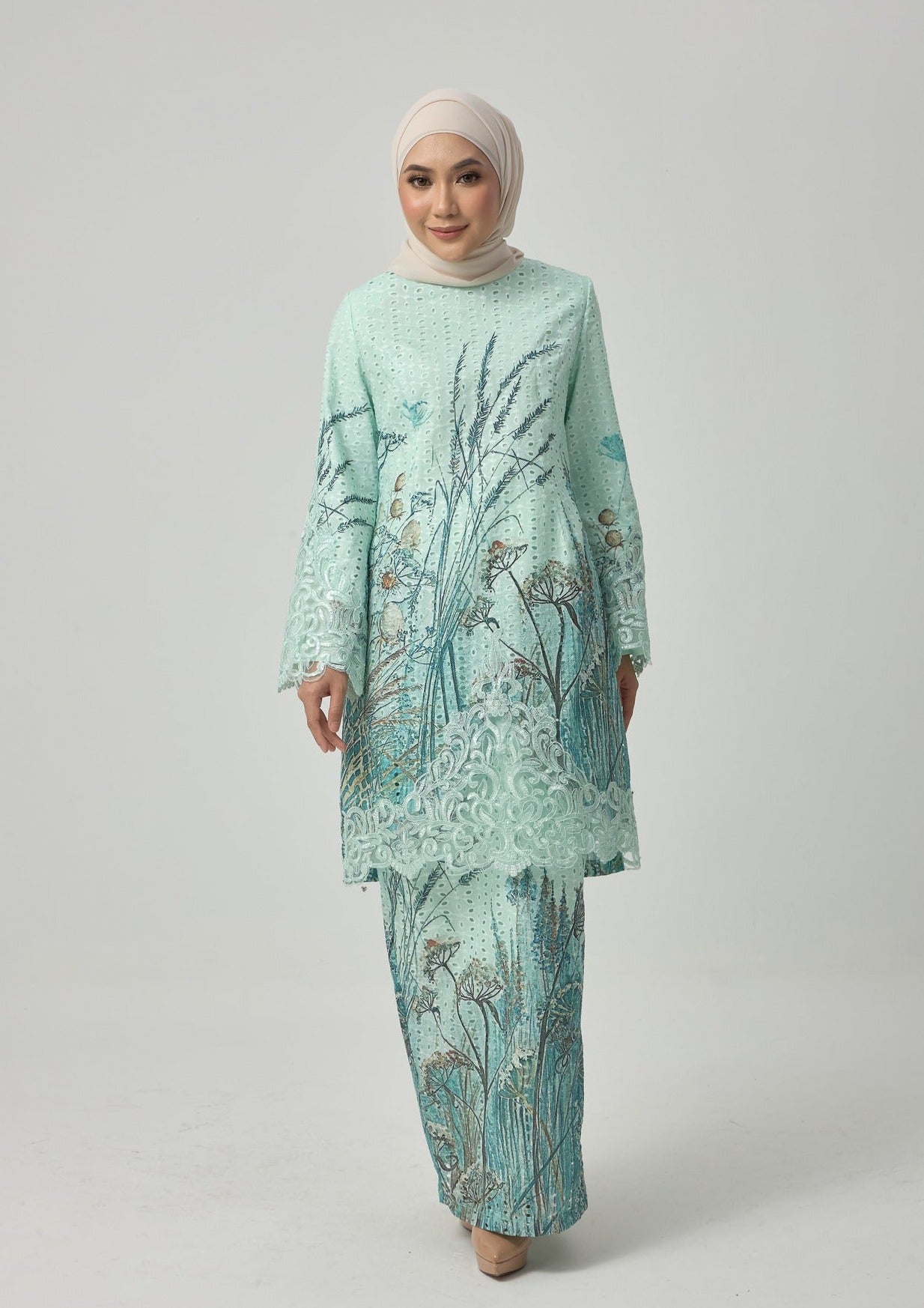{LIMITED EDITION} Dandelion Kurung Modern - Mint Green