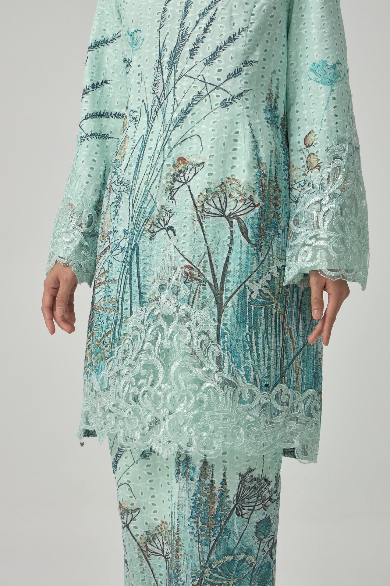 {LIMITED EDITION} Dandelion Kurung Modern - Mint Green