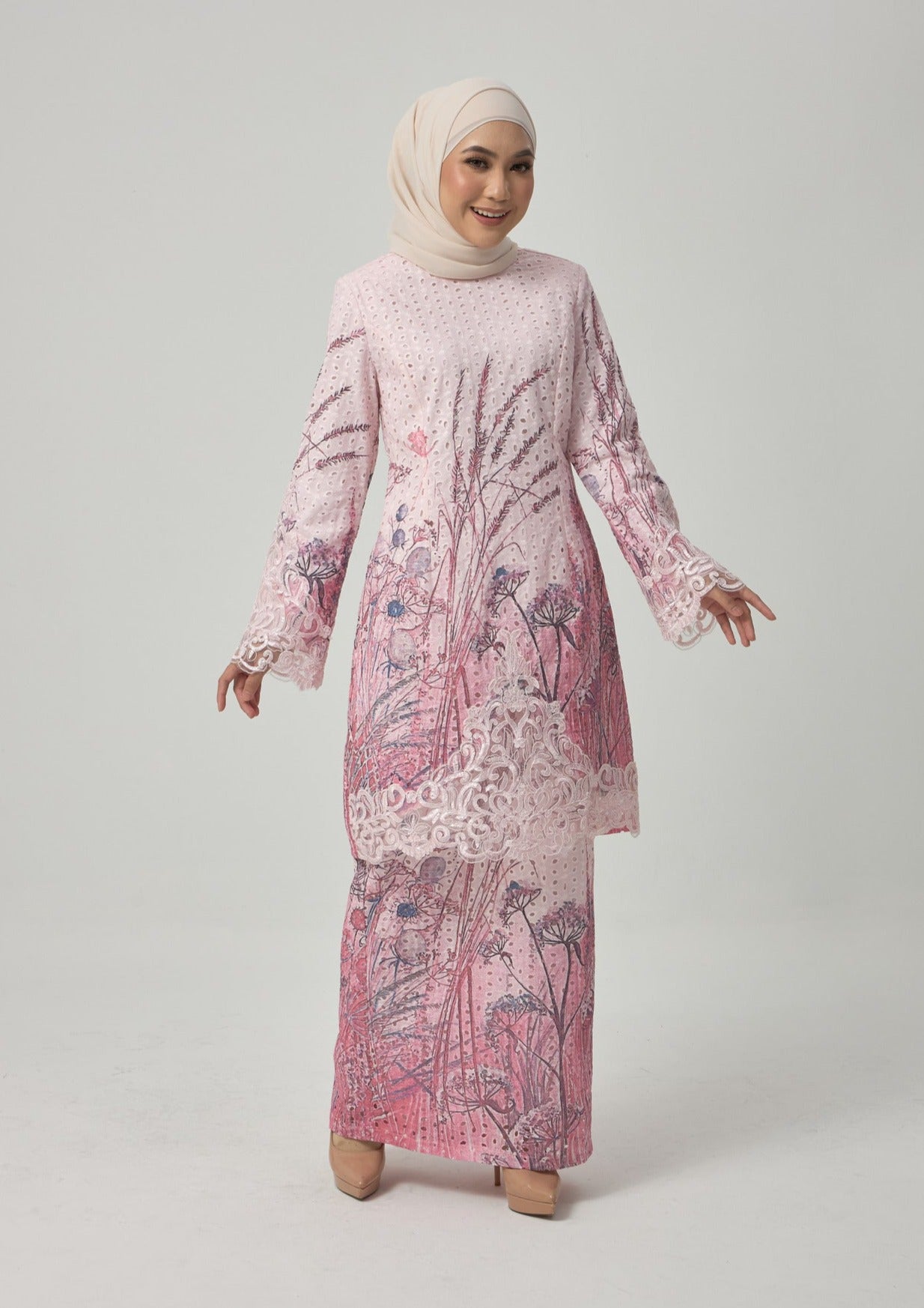 {LIMITED EDITION} Dandelion Kurung Modern - Pink