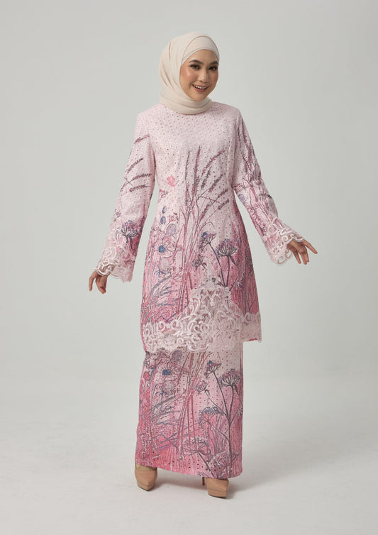 {LIMITED EDITION} Dandelion Kurung Modern - Pink