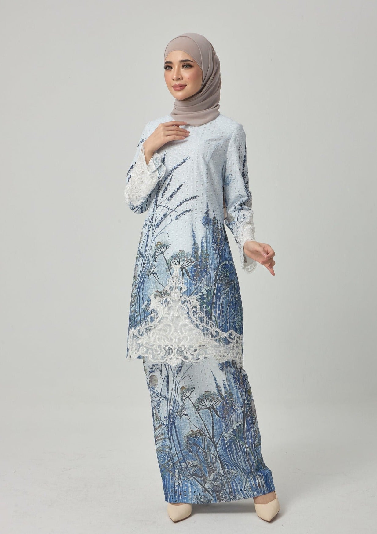 {LIMITED EDITION} Dandelion Kurung Modern - Blue