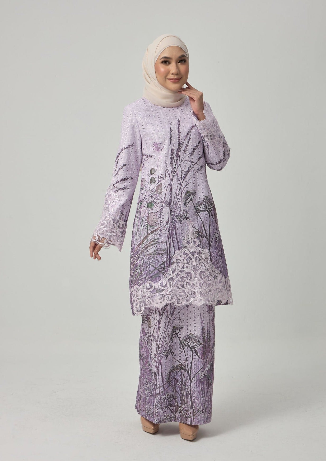 {LIMITED EDITION} Dandelion Kurung Modern - Purple