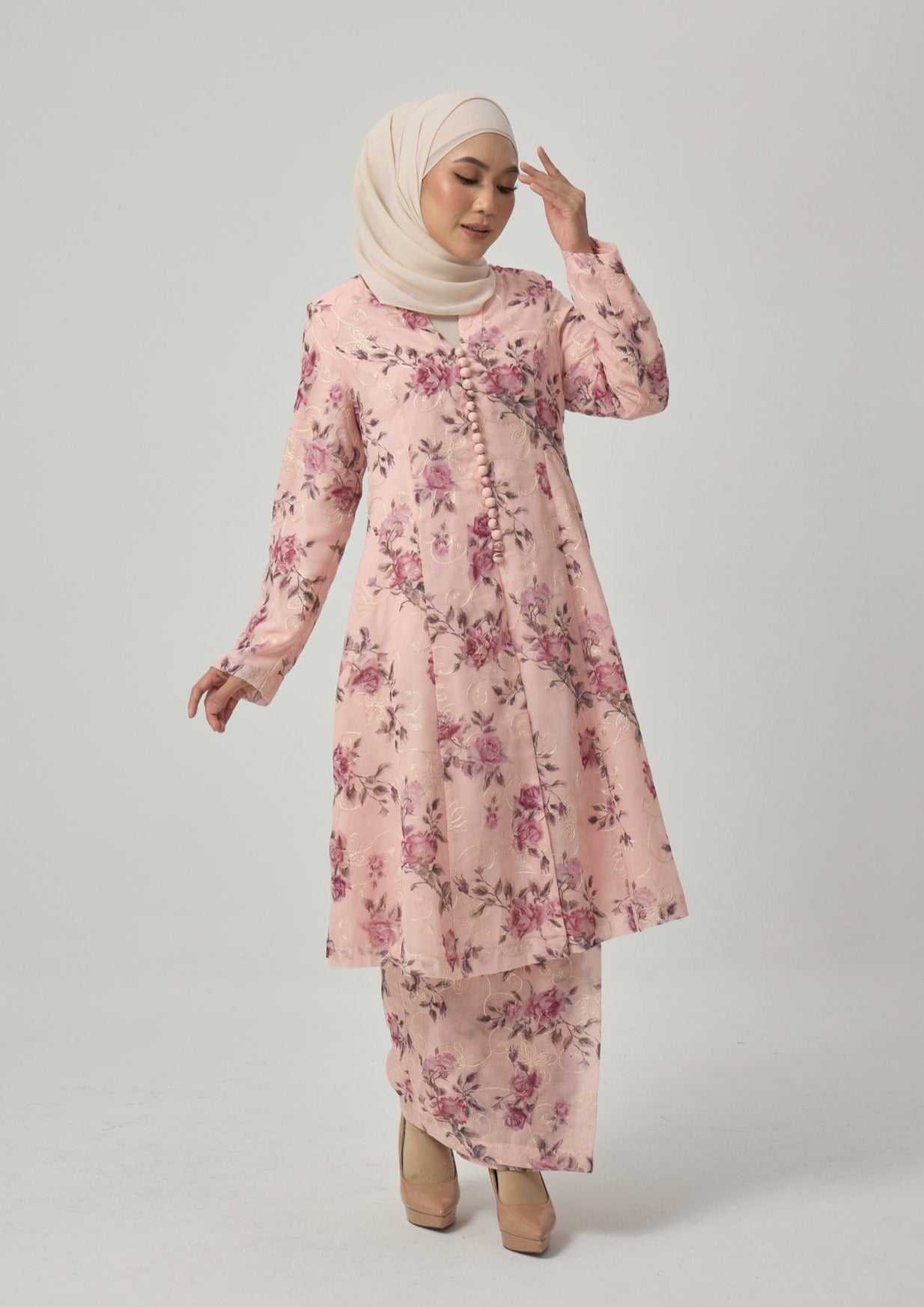 Rosee Silk Kebarung Classic - Pink