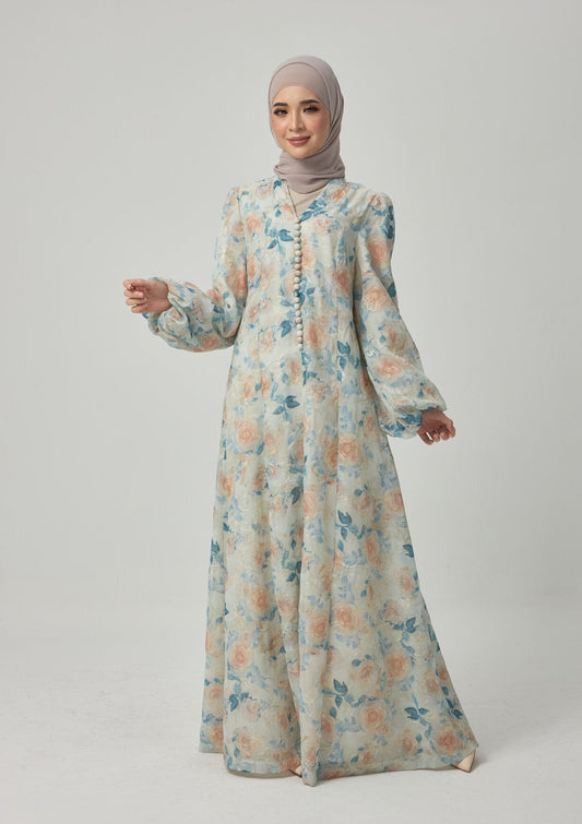 Femme Silk Dress - Blue
