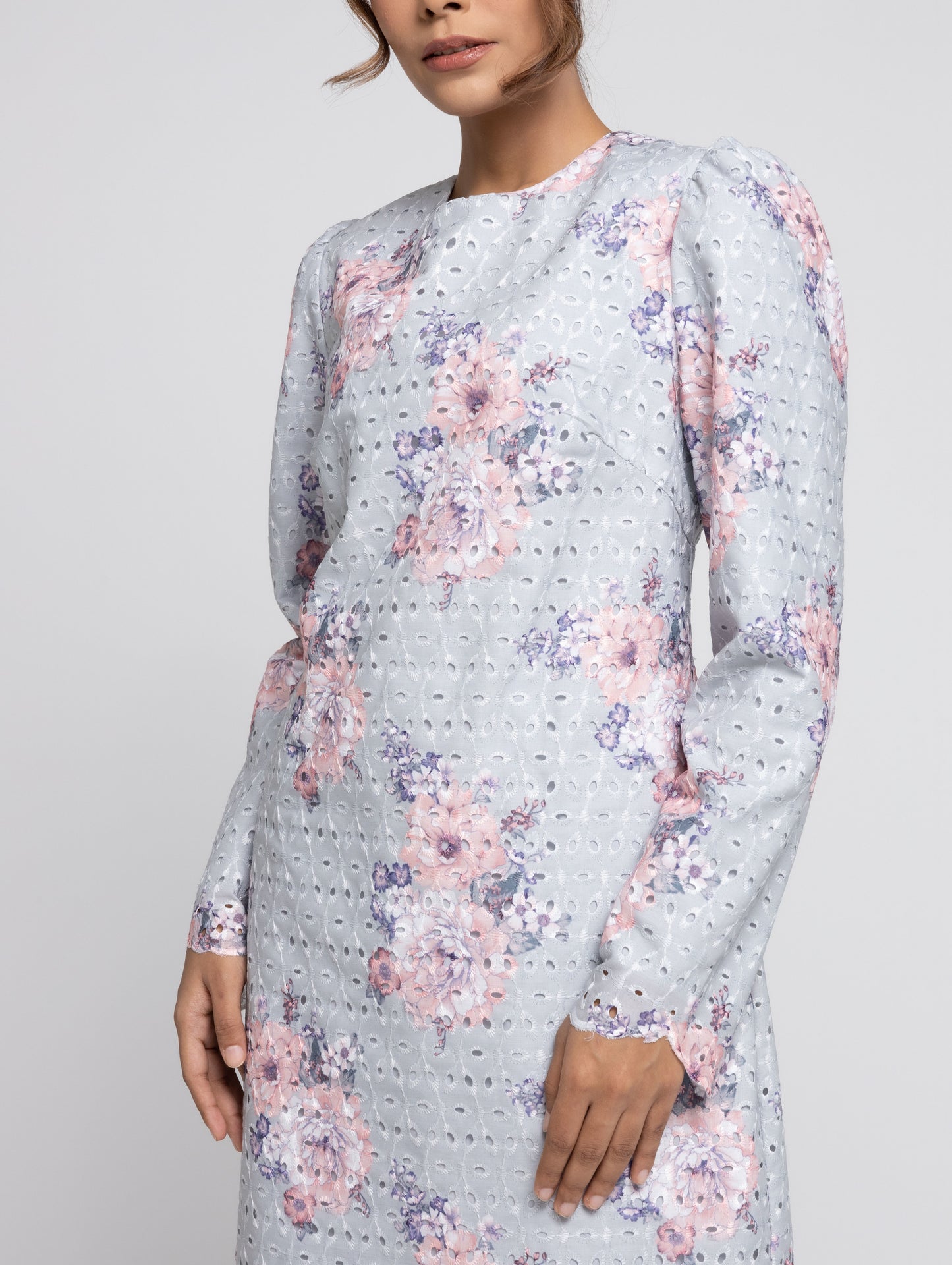 Zelia Baju Kurung Modern - Grey