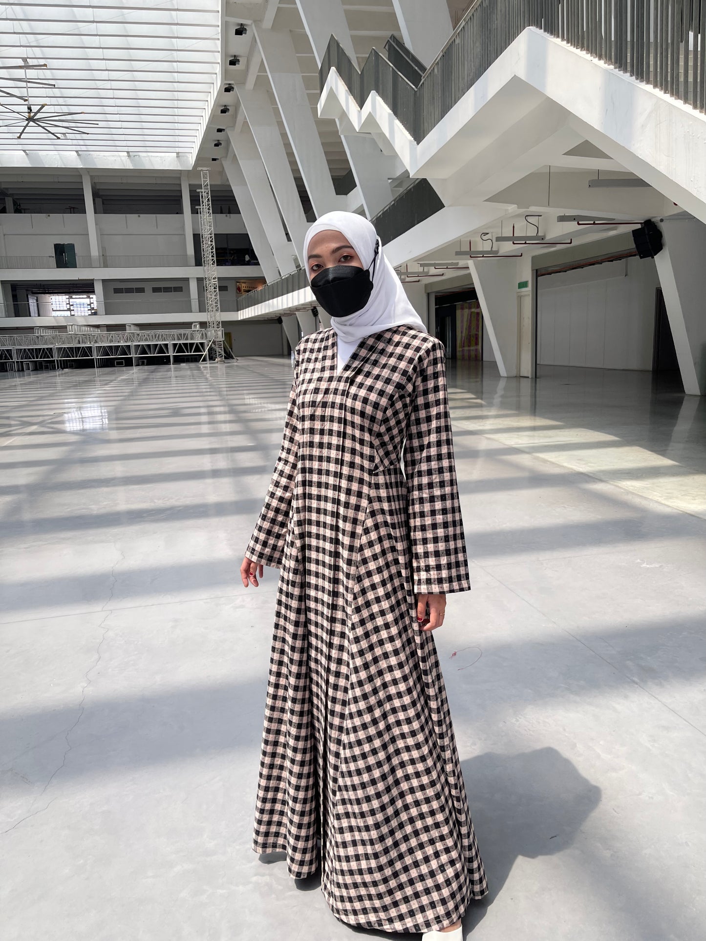 Asqa Jubah Kebarung Modern - Black