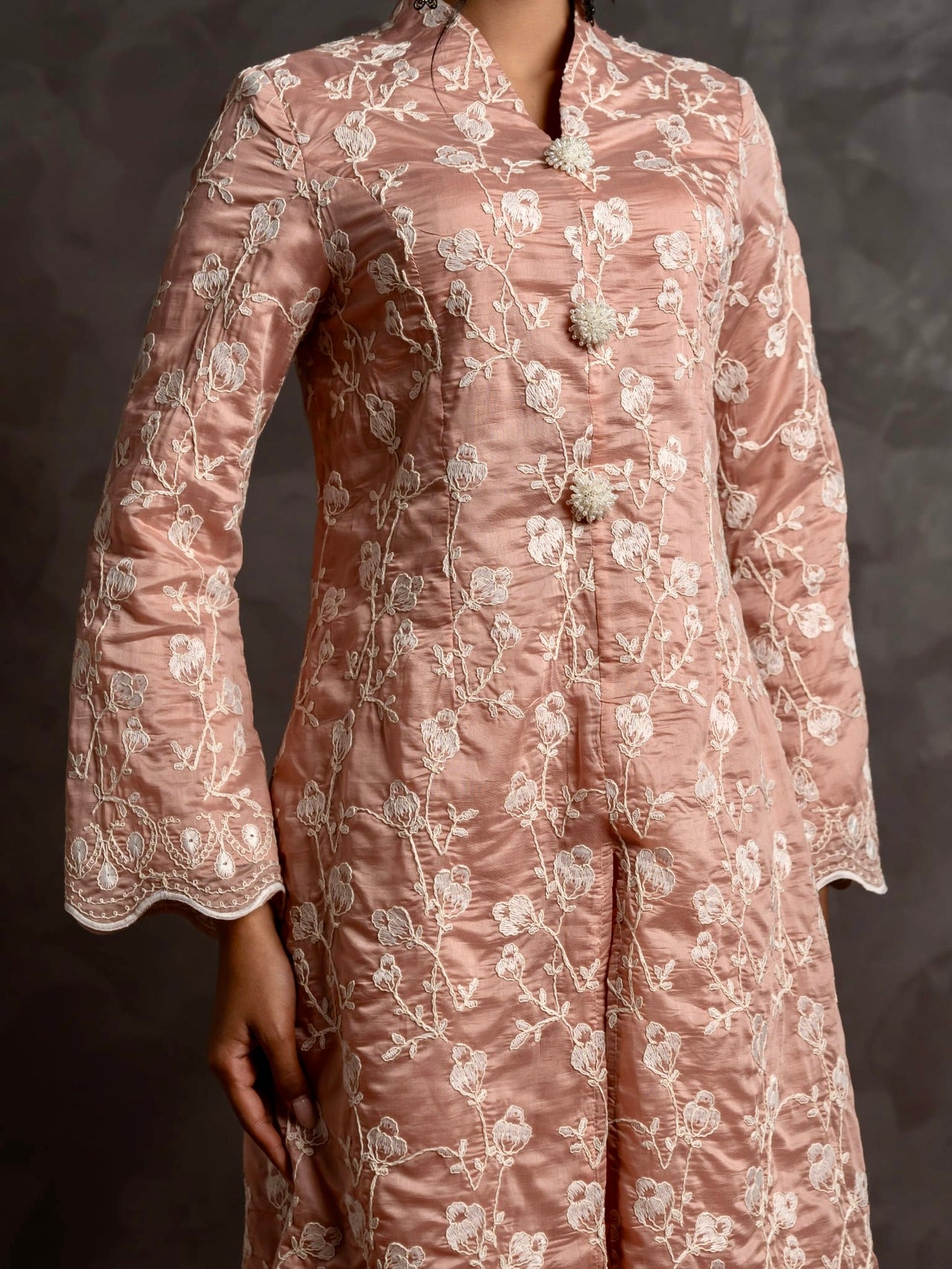 Kebaya Seri Zara - Soft Pink