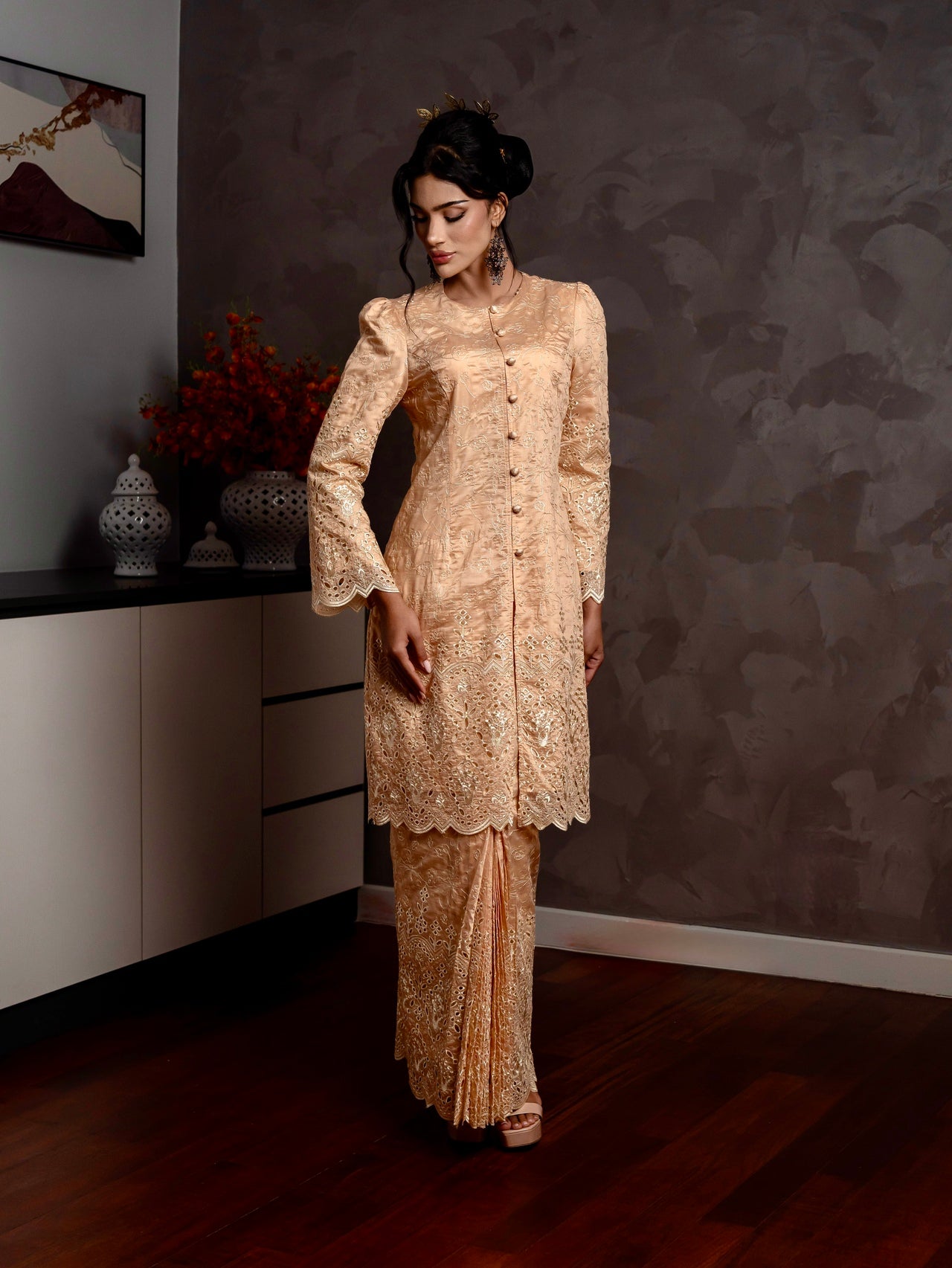 Ameera Kurung Modern - Champagne Nude