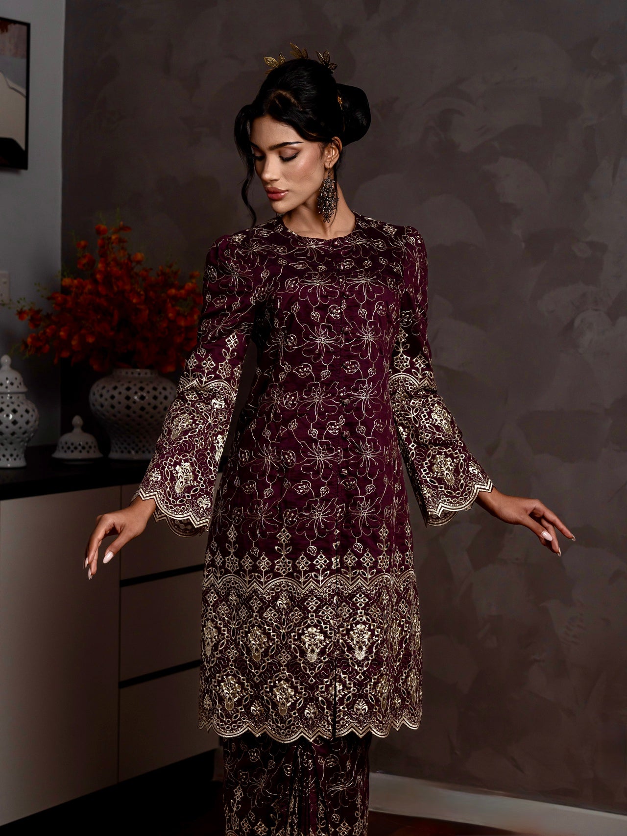 Ameera Kurung Modern - Royal Purple