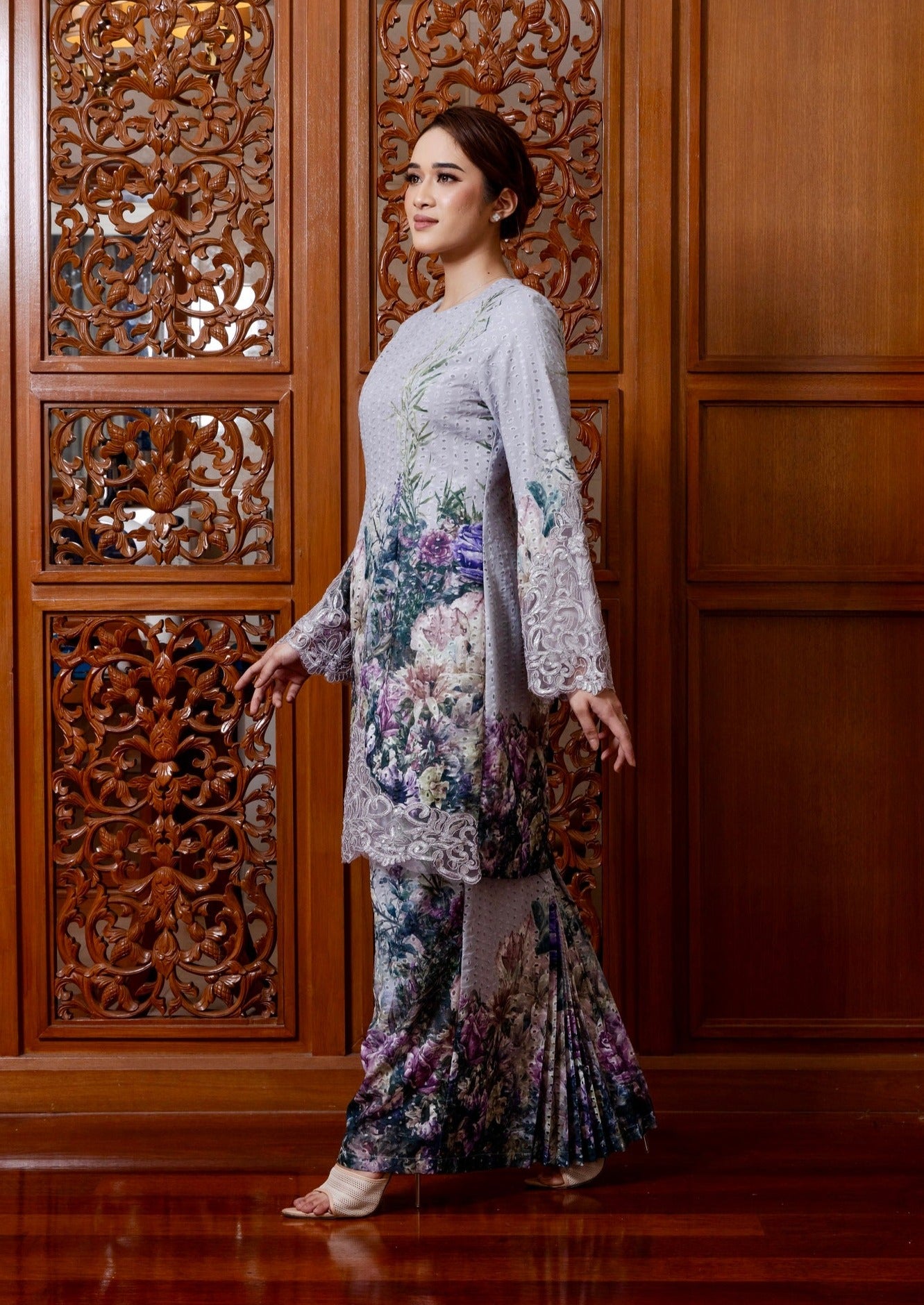 {LIMITED EDITION} Indigo Kurung Modern - Grey