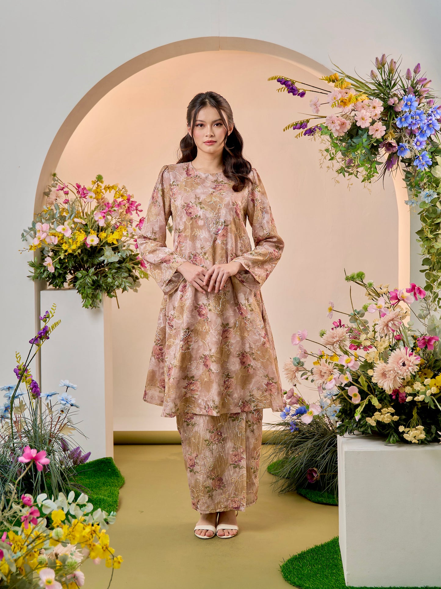 Yasmin Kurung Riau - Dusty Pink