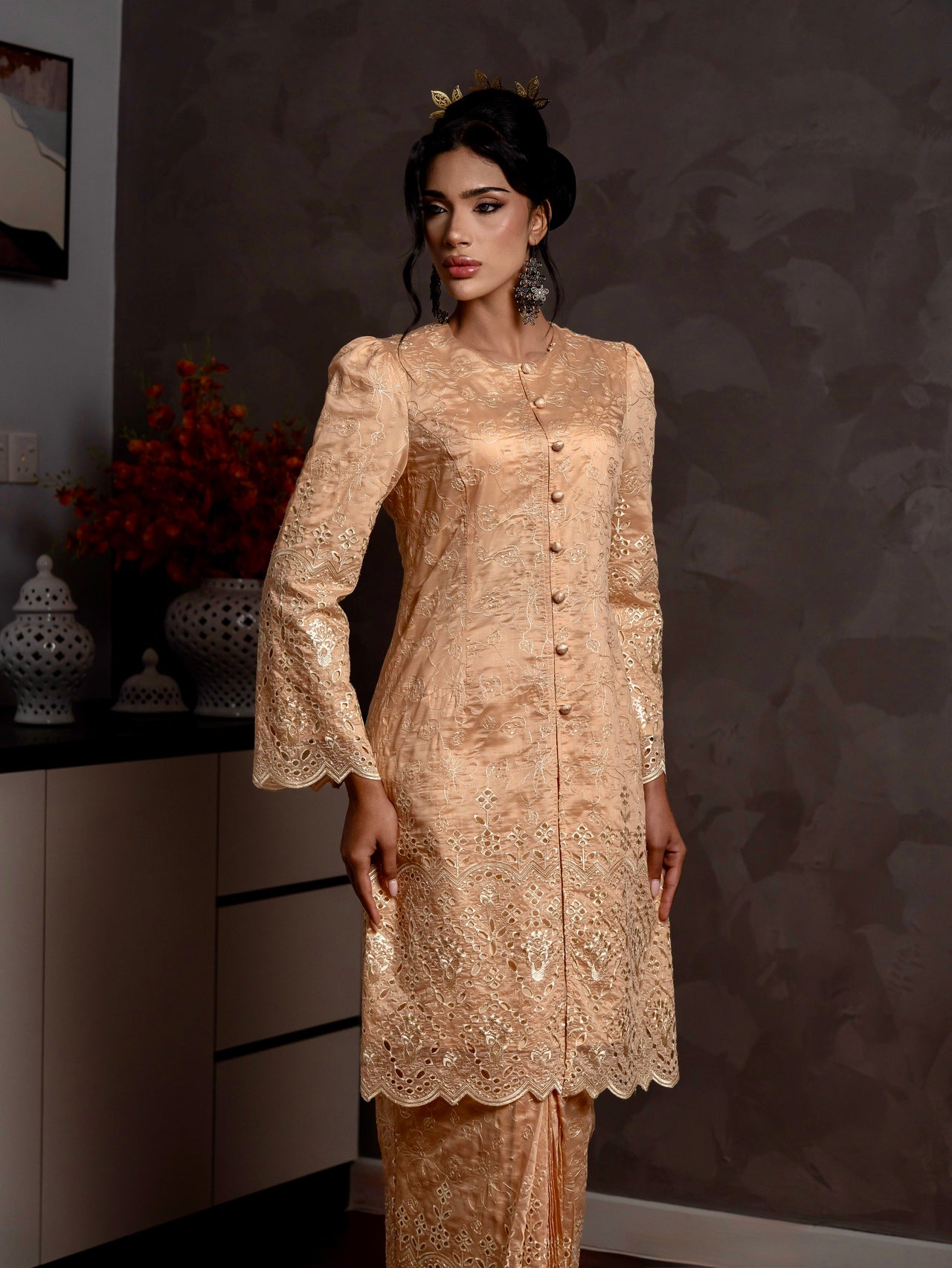 Ameera Kurung Modern - Champagne Nude