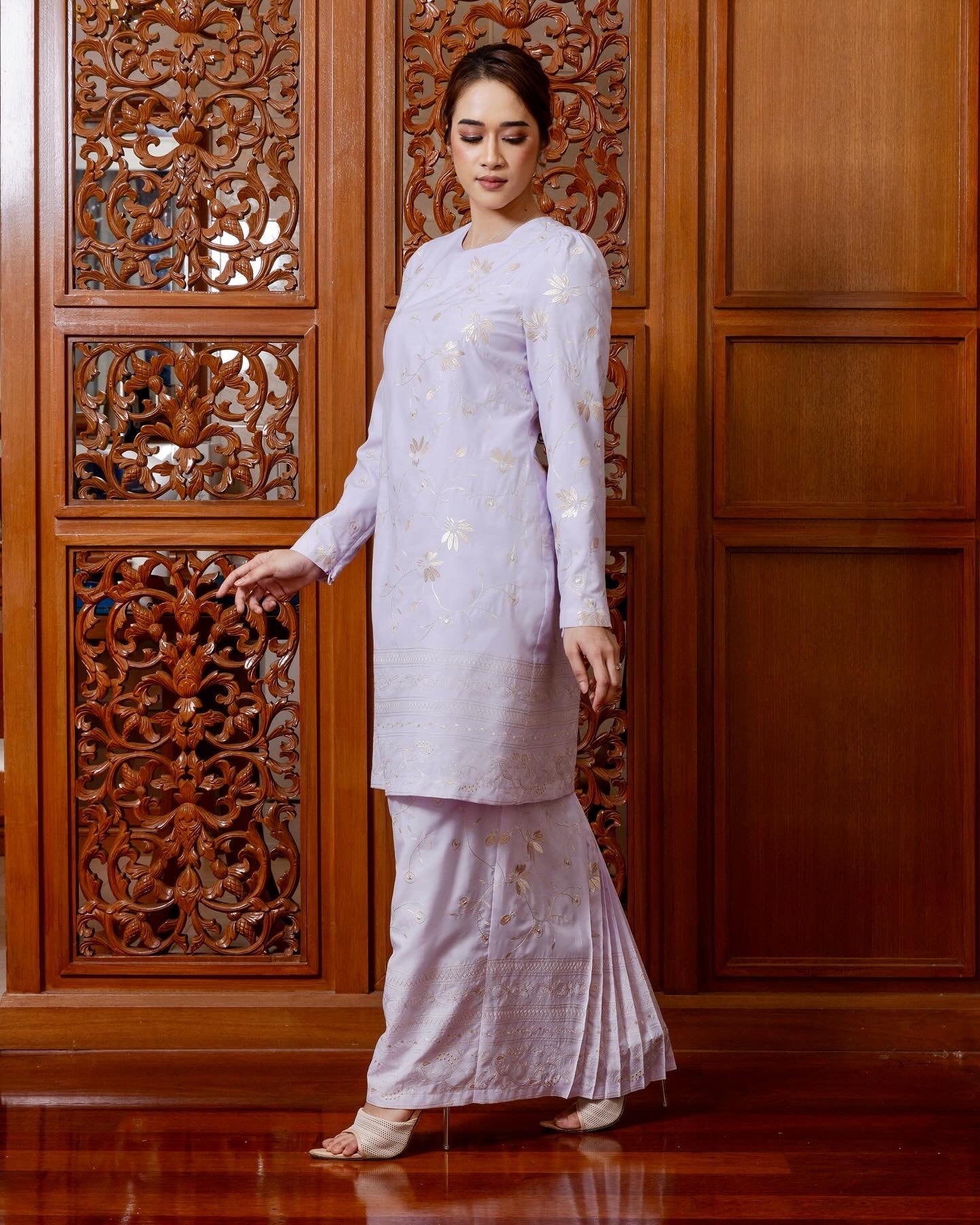 Cindia Kurung Modern - Soft Purple