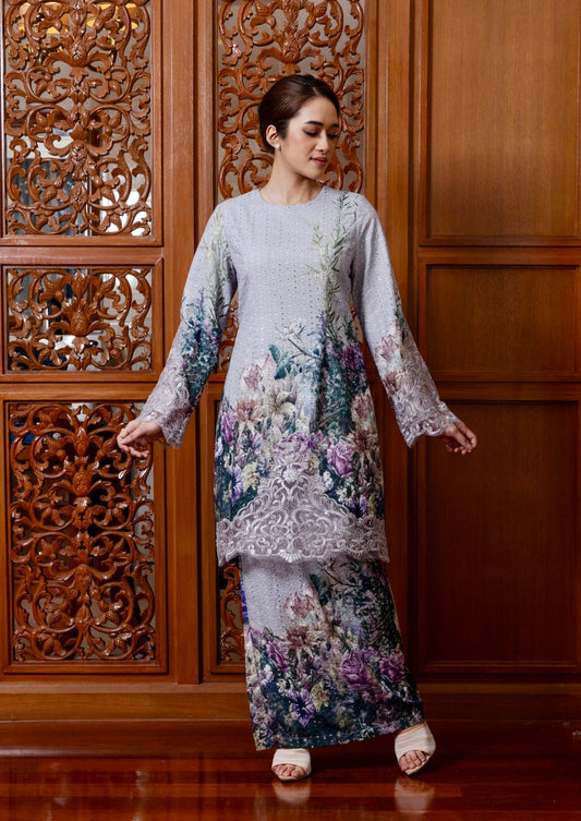 {LIMITED EDITION} Indigo Kurung Modern - Grey