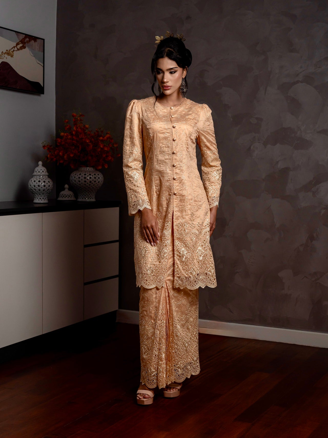 Ameera Kurung Modern - Champagne Nude