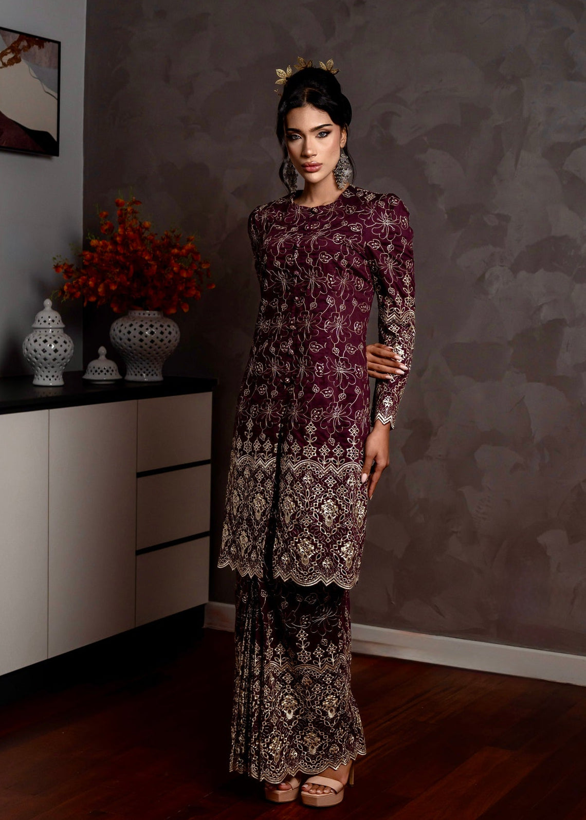 Ameera Kurung Modern - Royal Purple