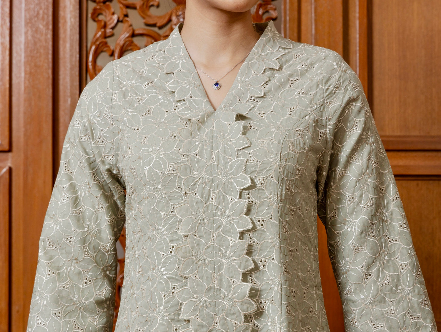 {LIMITED EDITION} Arabella Jubah Kebarung Classic - Sage Green