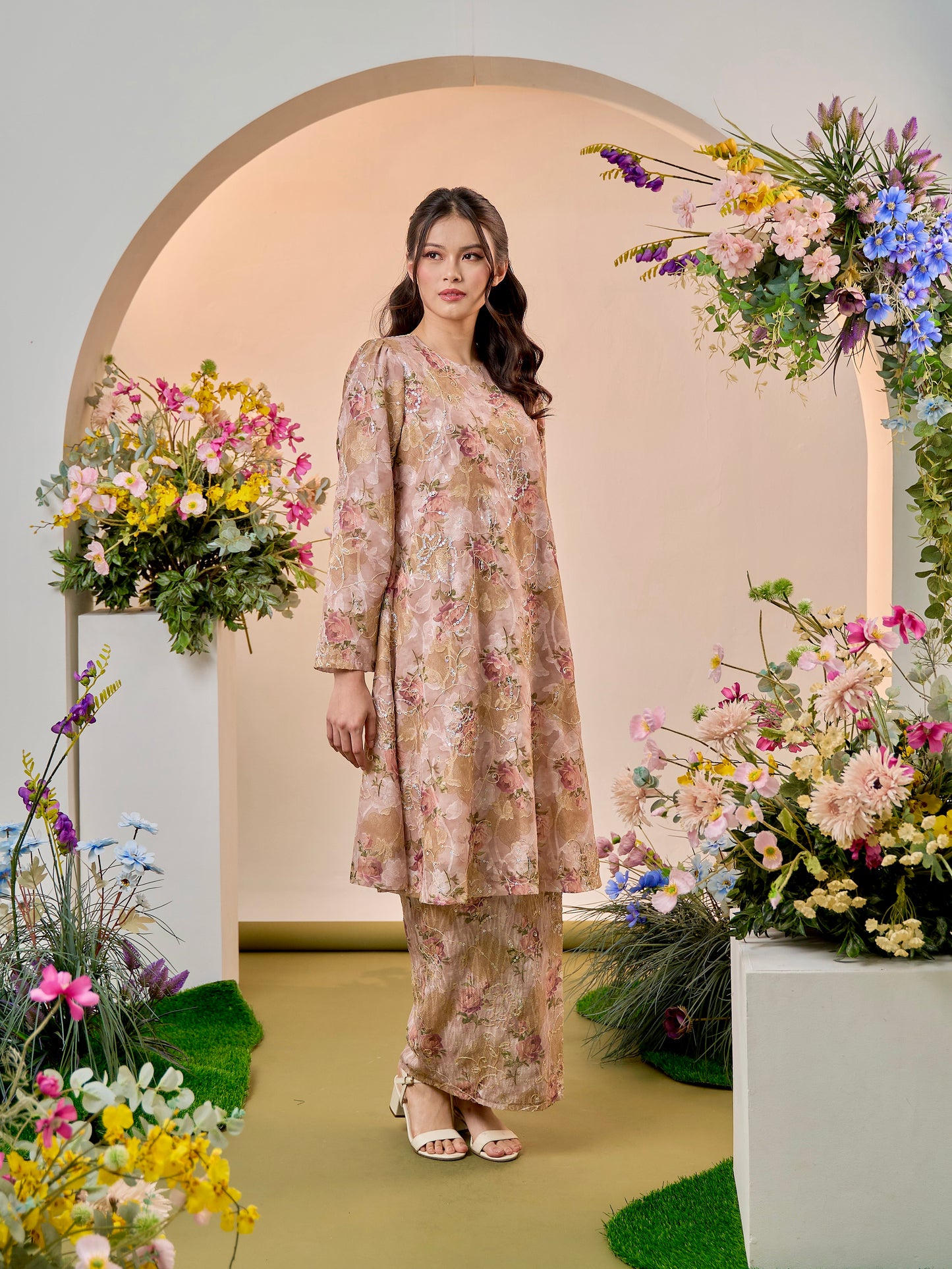 Yasmin Kurung Riau - Dusty Pink