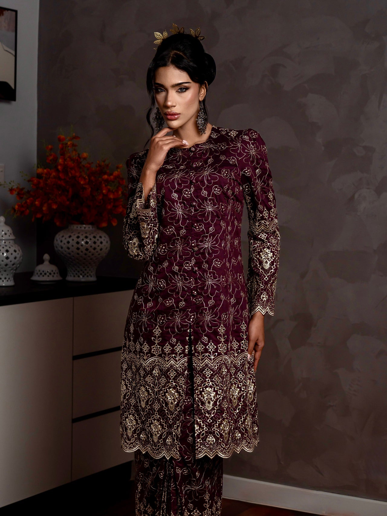 Ameera Kurung Modern - Royal Purple