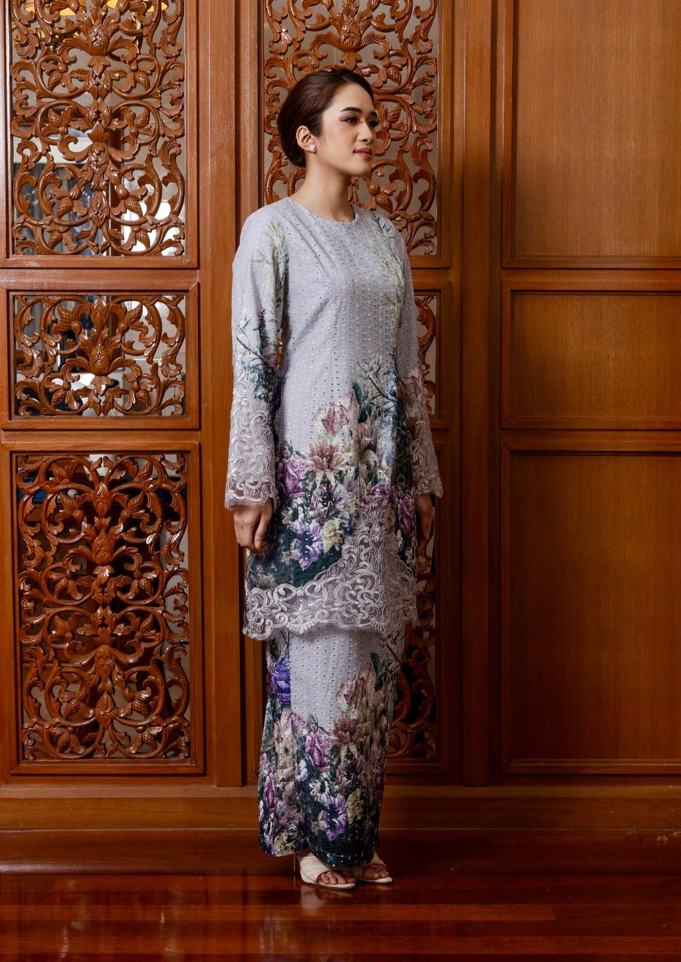 {LIMITED EDITION} Indigo Kurung Modern - Grey