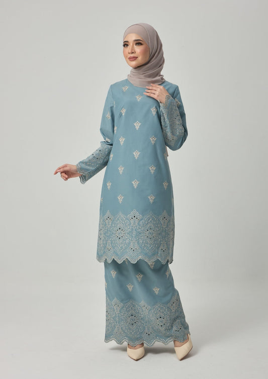 Idriani Kurung Modern - Ash Blue
