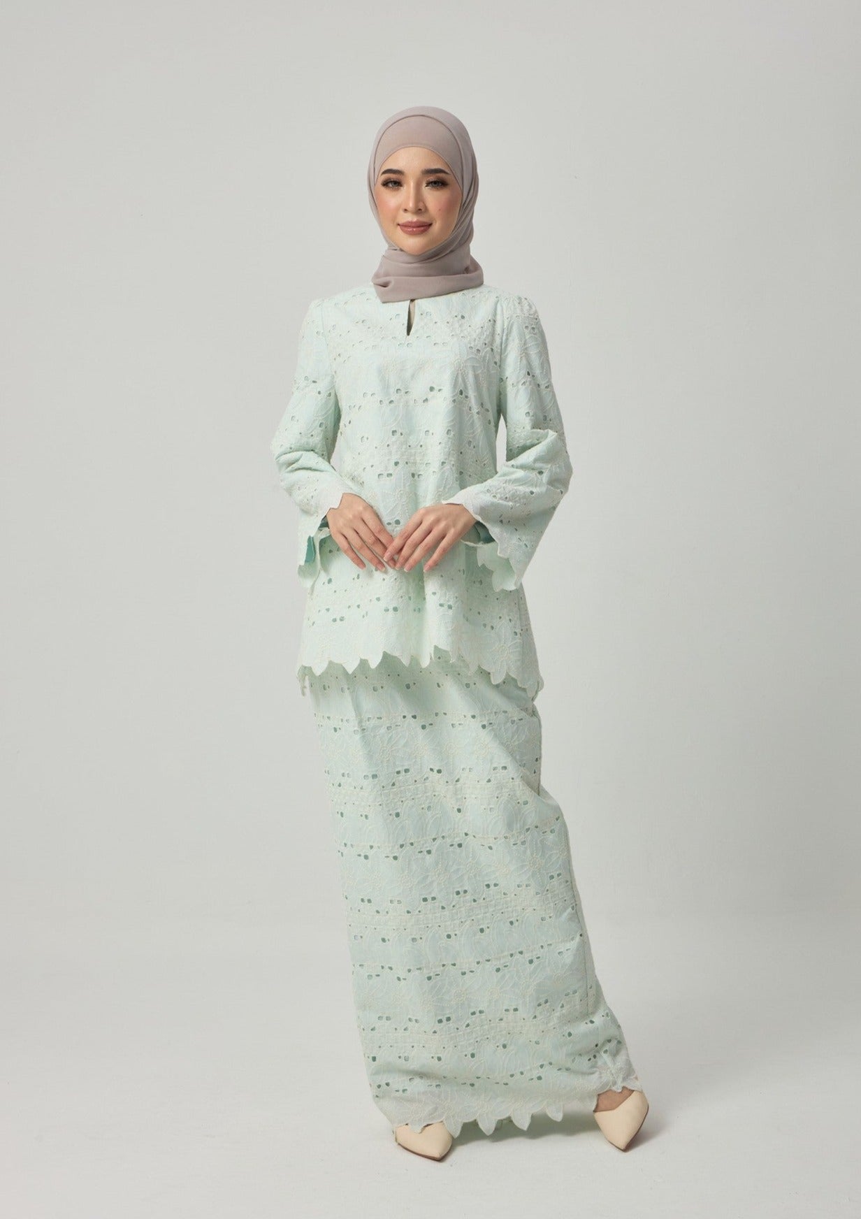 Jarrel Kurung Kedah - Mint Green