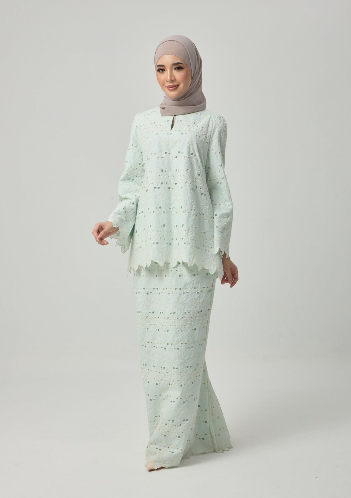 Jarrel Kurung Kedah - Mint Green