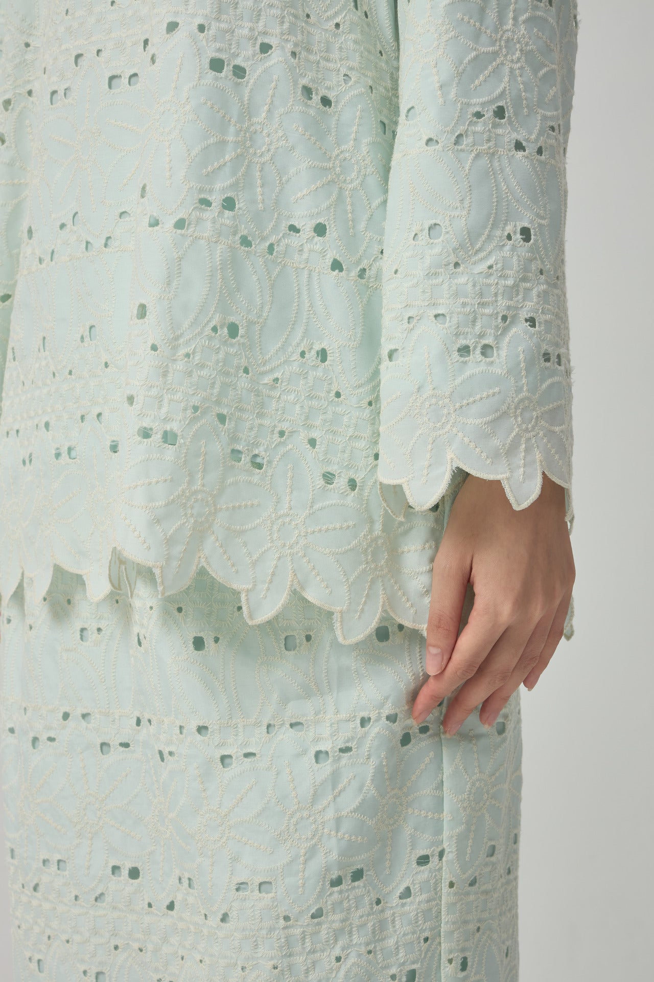 Jarrel Kurung Kedah - Mint Green