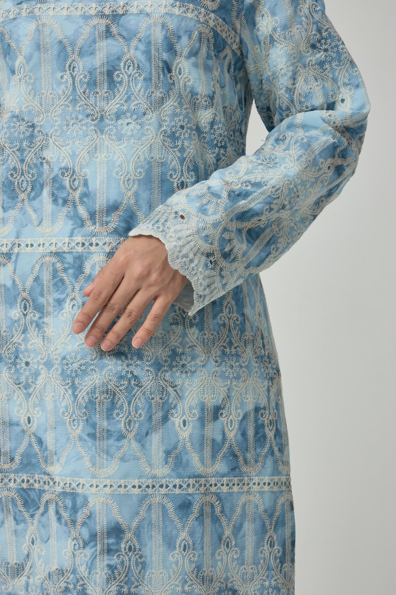 Aisha Kurung Modern Chiffon - Blue
