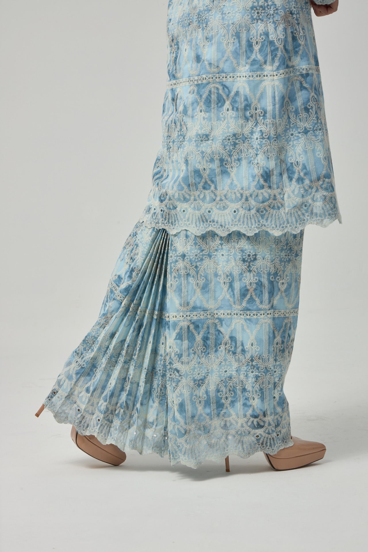 Aisha Kurung Modern Chiffon - Blue