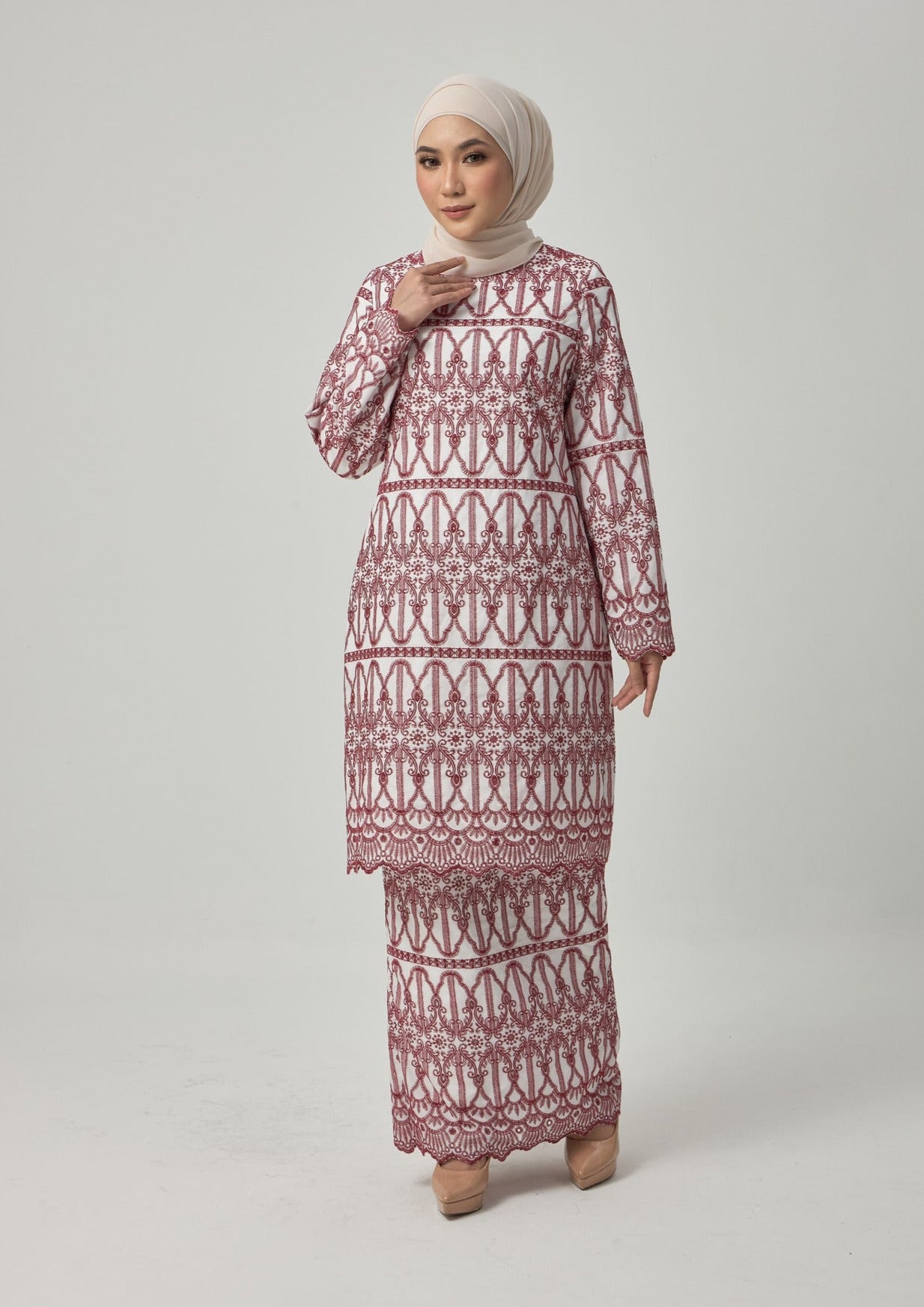 Levin Kurung Modern - Red