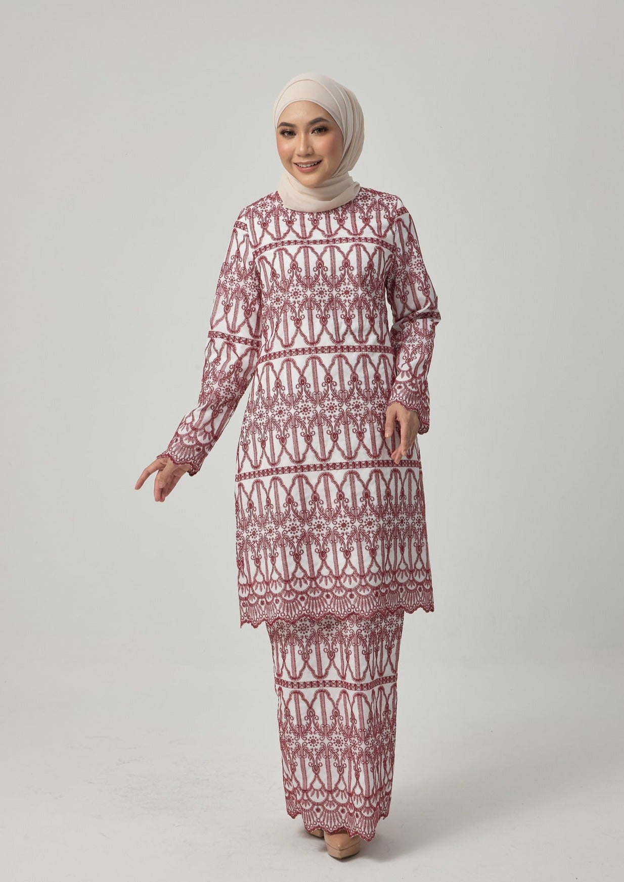 Levin Kurung Modern - Red