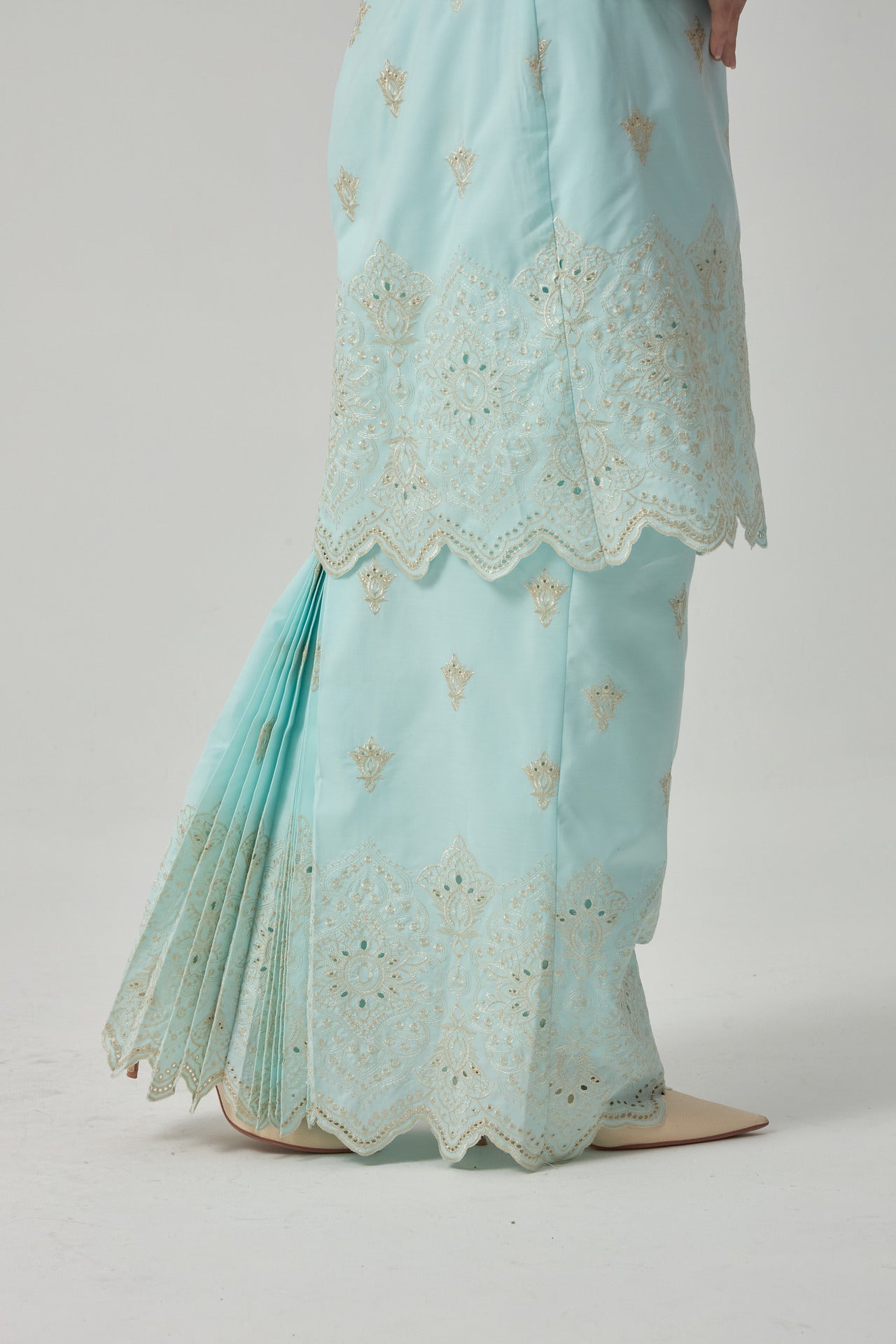 Idriani Kurung Modern - Mint Blue