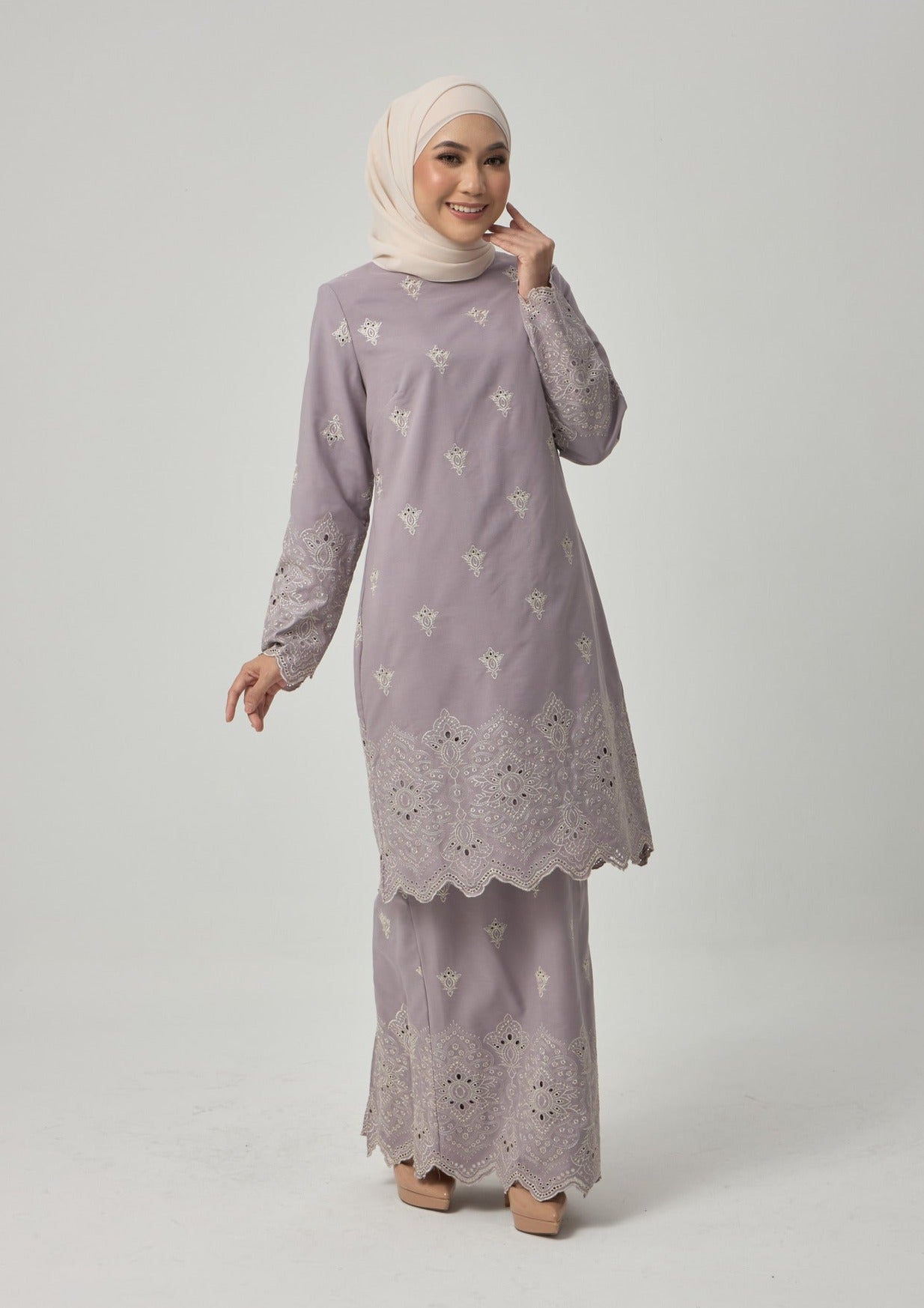 Idriani Kurung Modern - Ash Purple