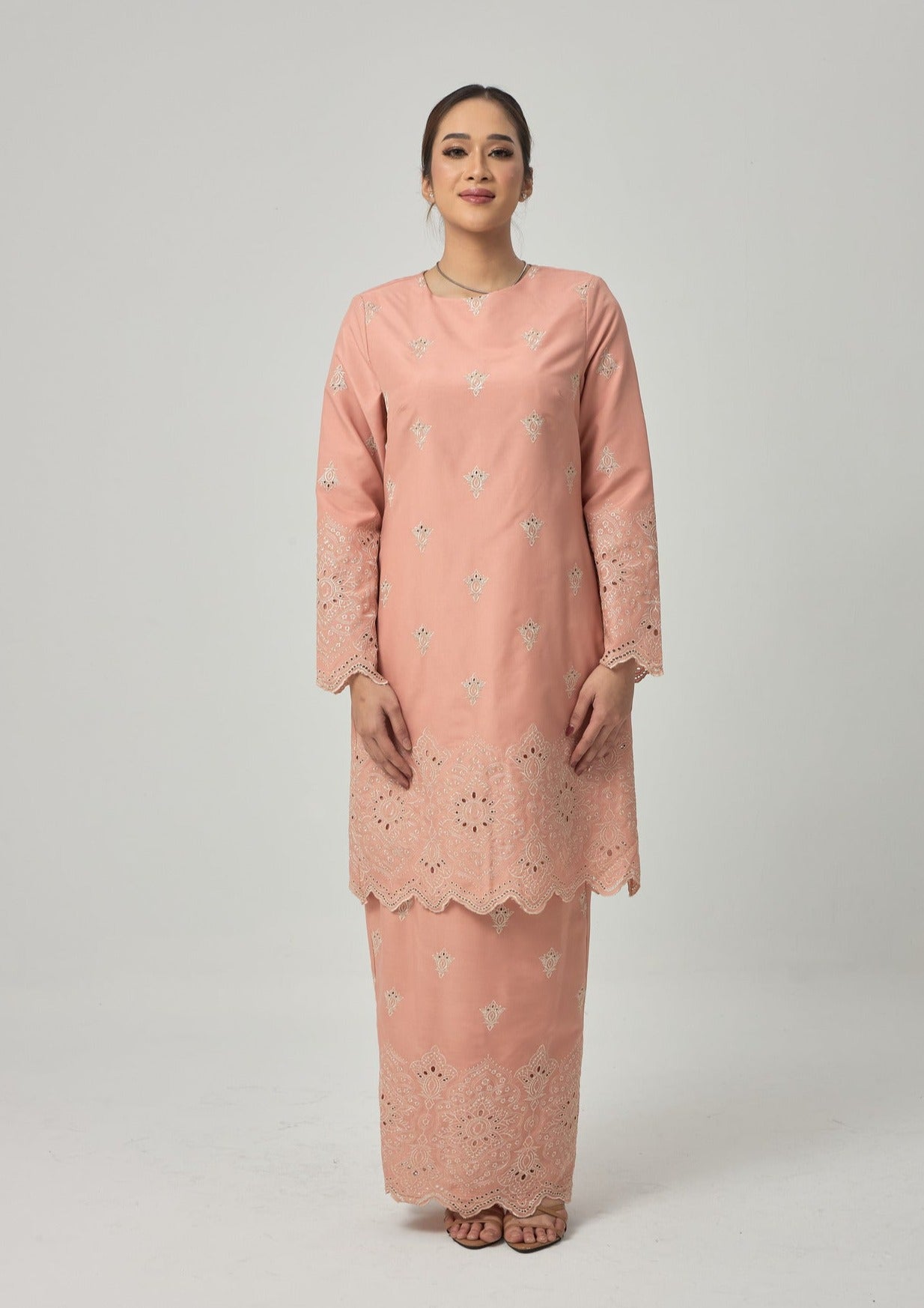 Idriani Kurung Modern - Peach Fuzz