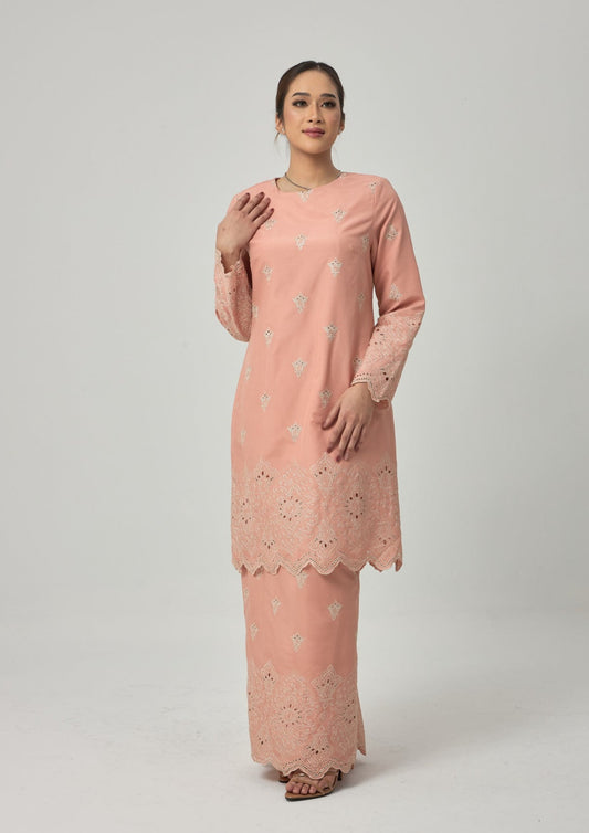 Idriani Kurung Modern - Peach Fuzz