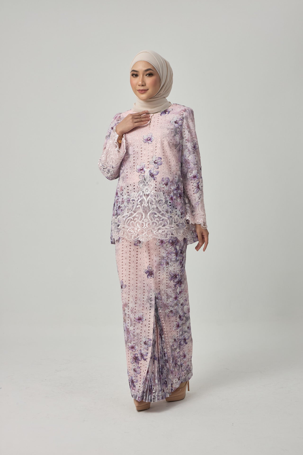 {LIMITED EDITION} Daisy Kurung Kedah - Pink