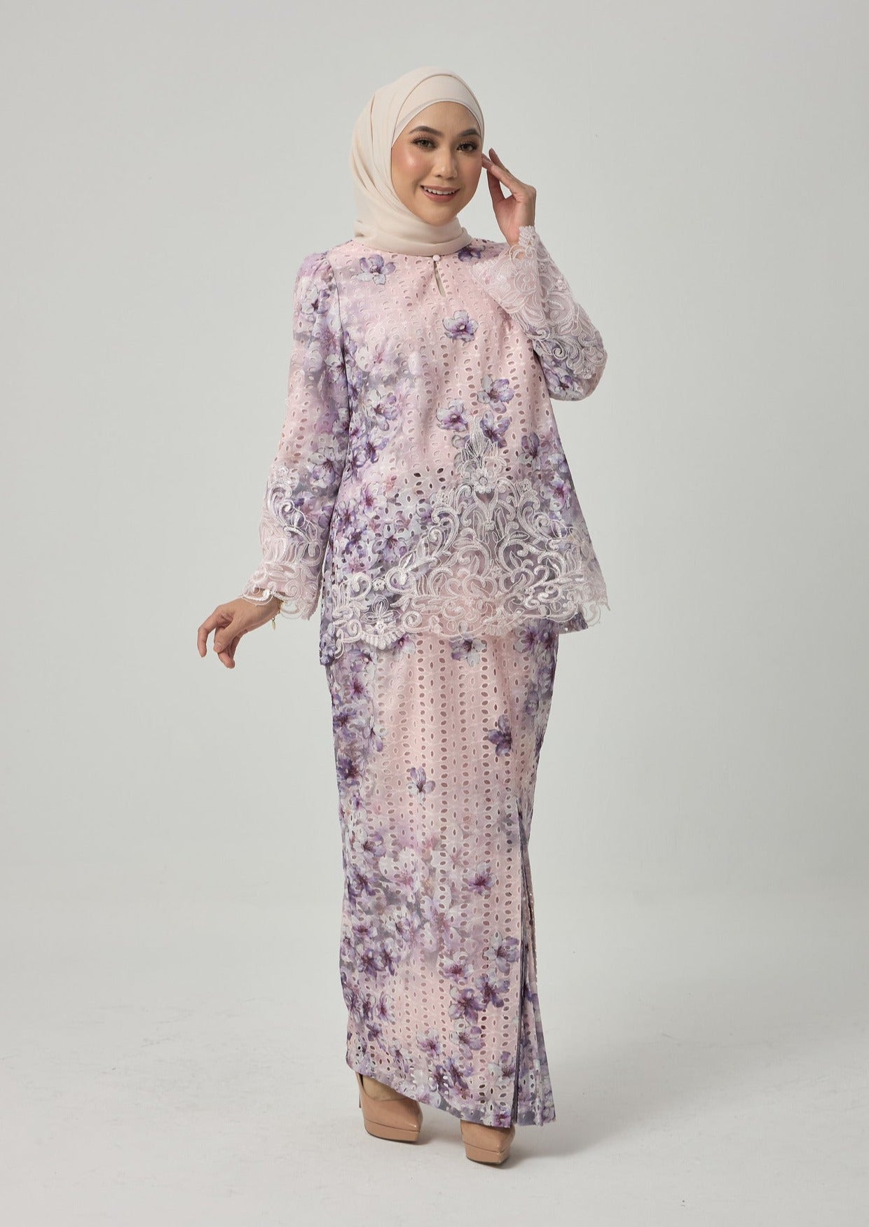{LIMITED EDITION} Daisy Kurung Kedah - Pink