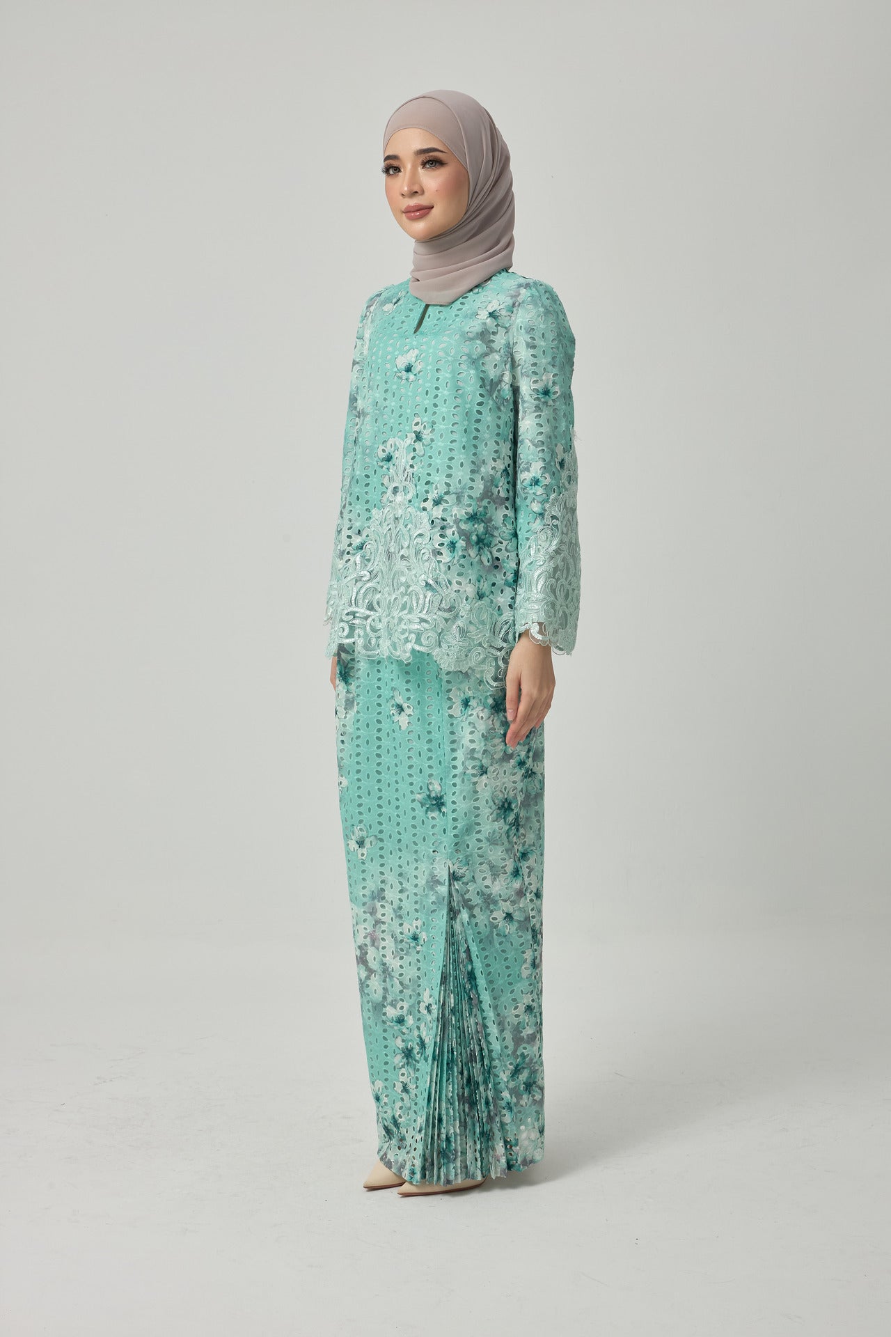 {LIMITED EDITION} Daisy Kurung Kedah - Mint Green