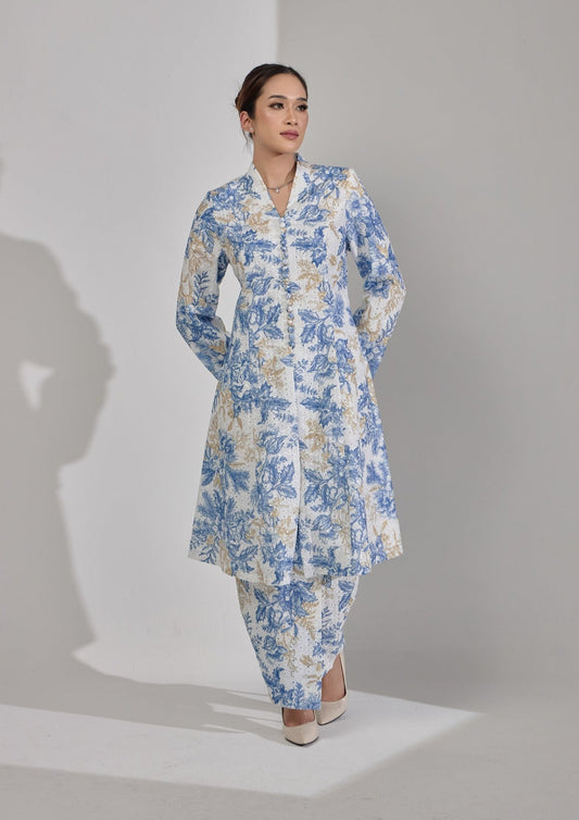 Isra Kebarung Batik Classic Kebarung - Royal Blue